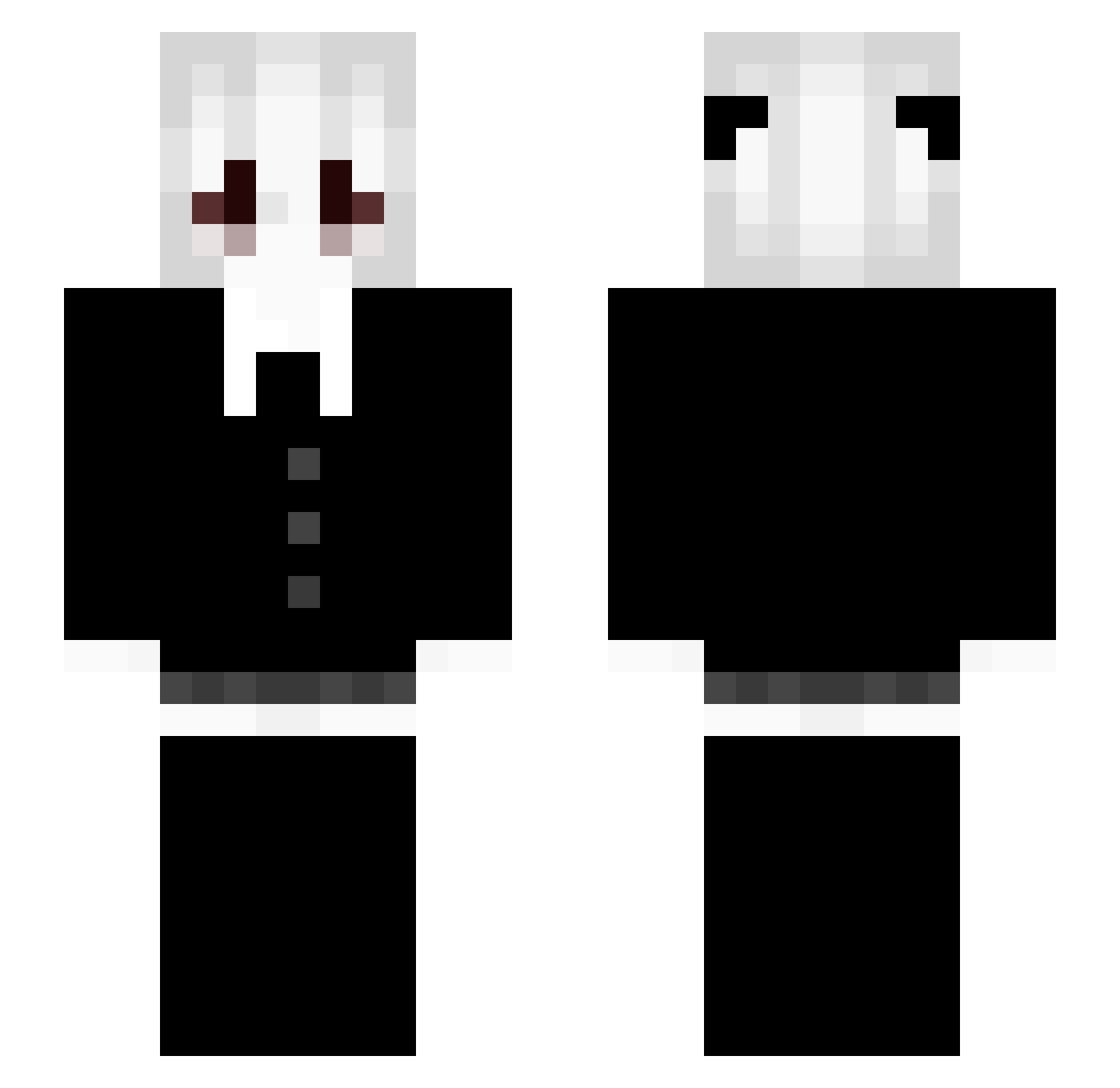 shecallmebabyboo Minecraft skin, front and back view