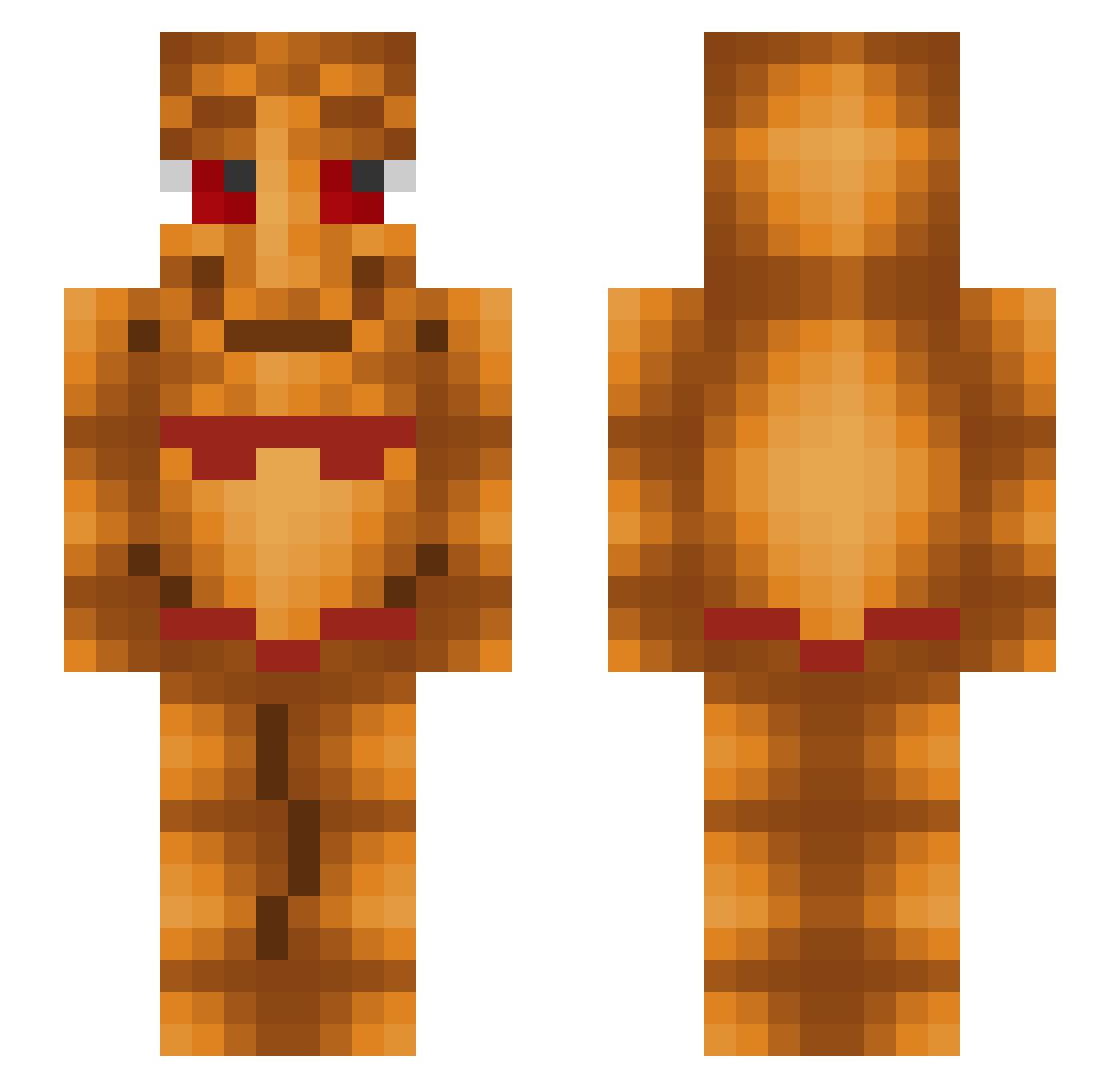 Jax5447 Minecraft skin, front and back view
