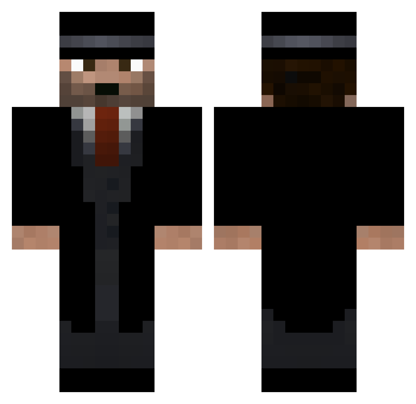 TomyCorleone Minecraft skin, front and back view