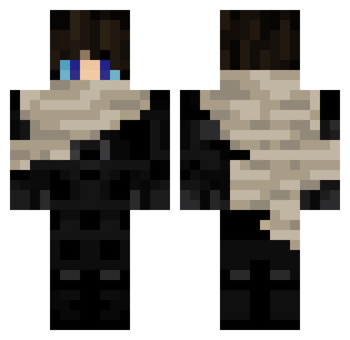 jamespedala Minecraft skin, front and back view