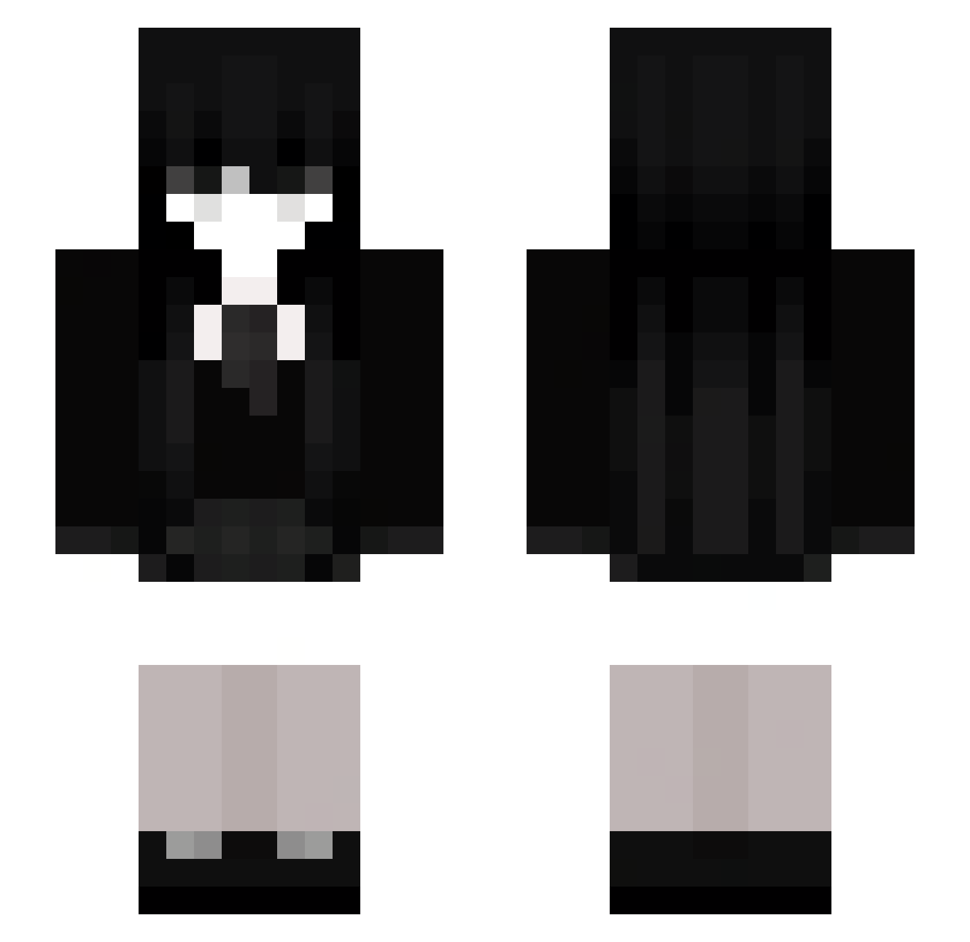 VanLia Minecraft skin, front and back view