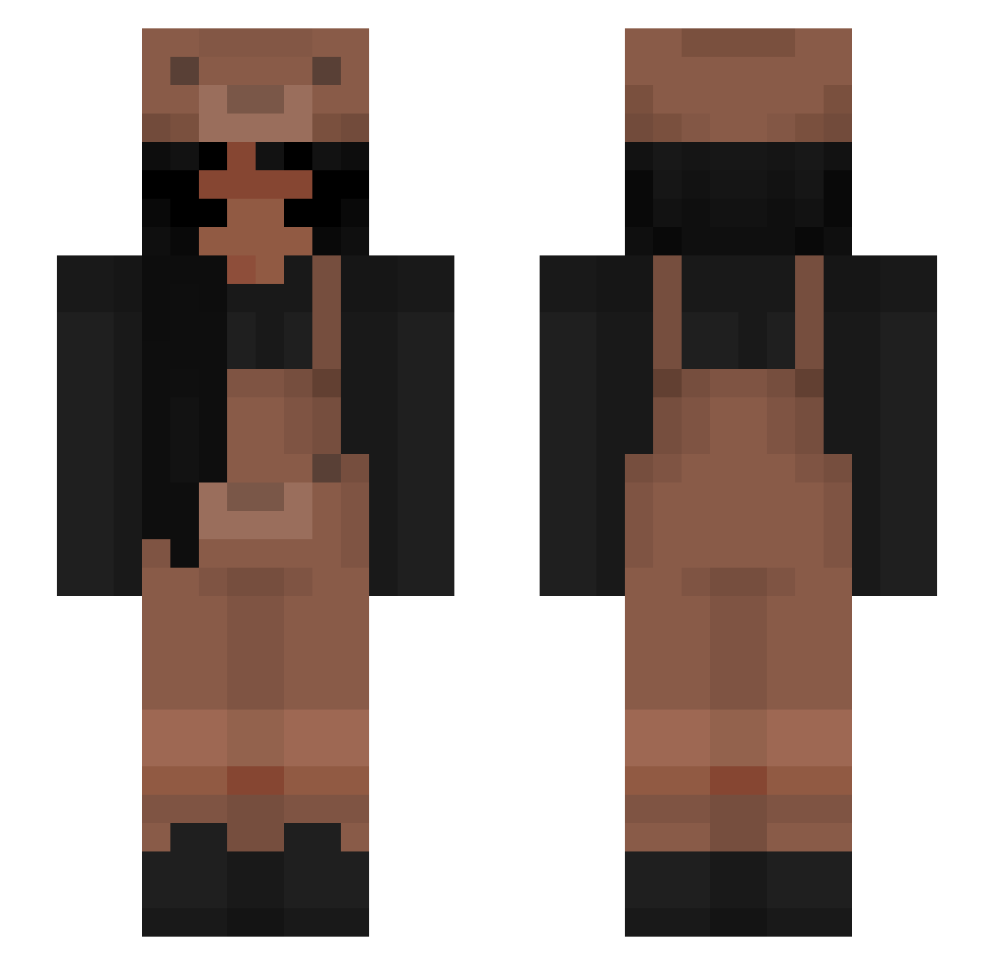 Kota_xo Minecraft skin, front and back view