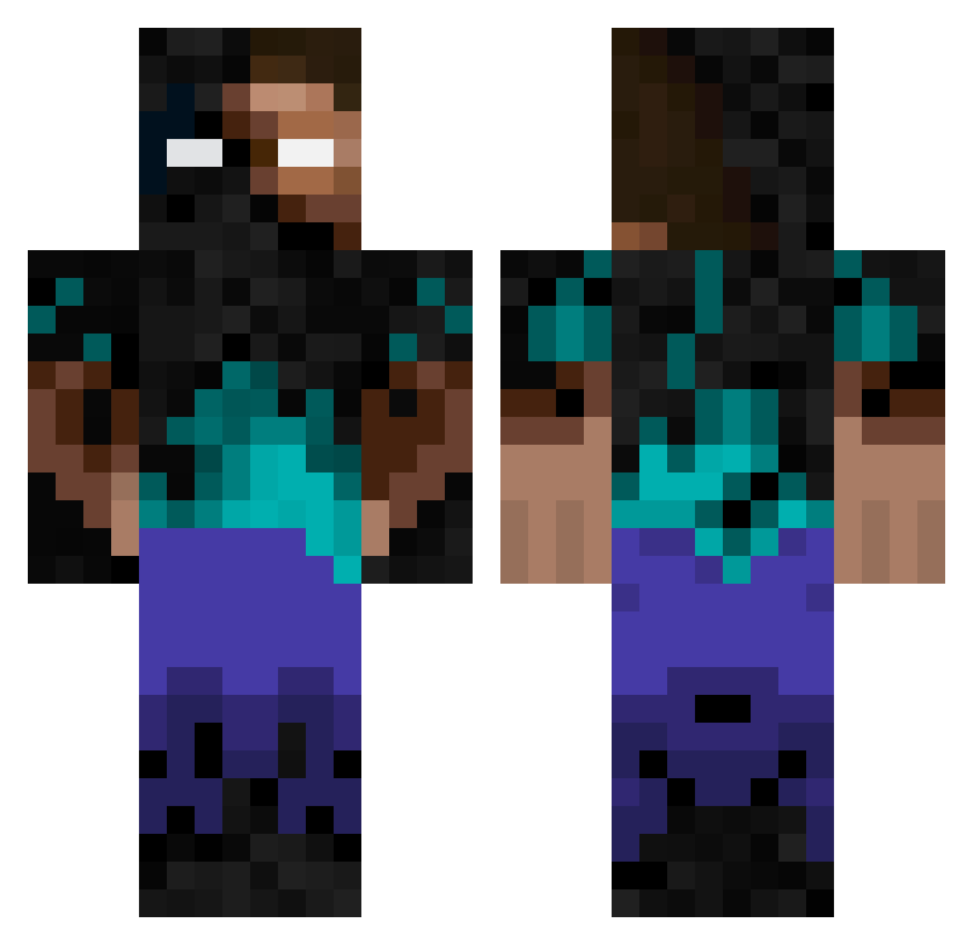 izanytrap Minecraft skin, front and back view