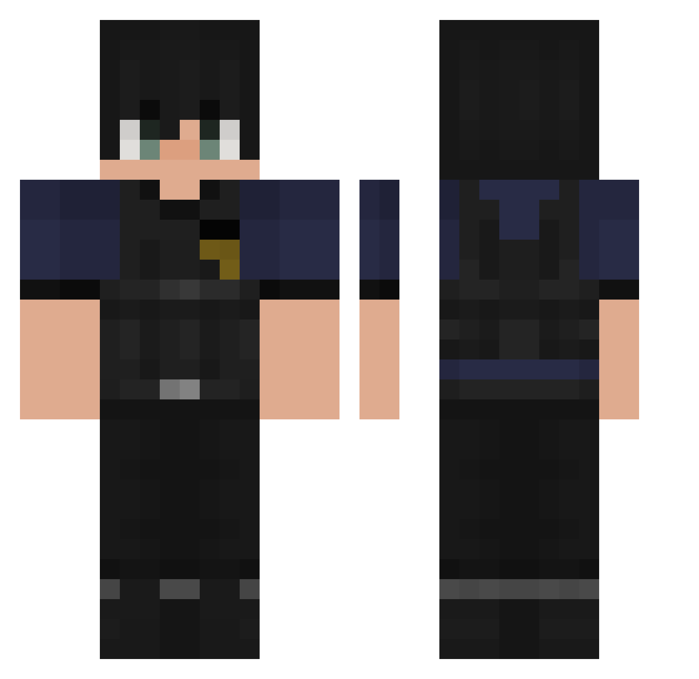 TinoChrupallaMdB Minecraft skin, front and back view