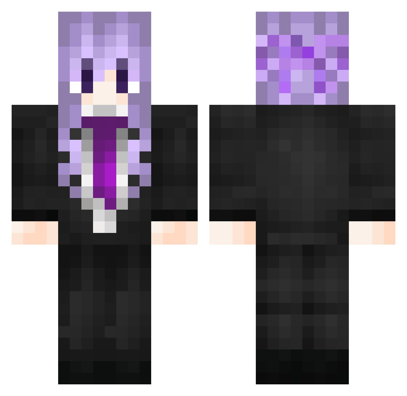 SaintSequ Minecraft skin, front and back view