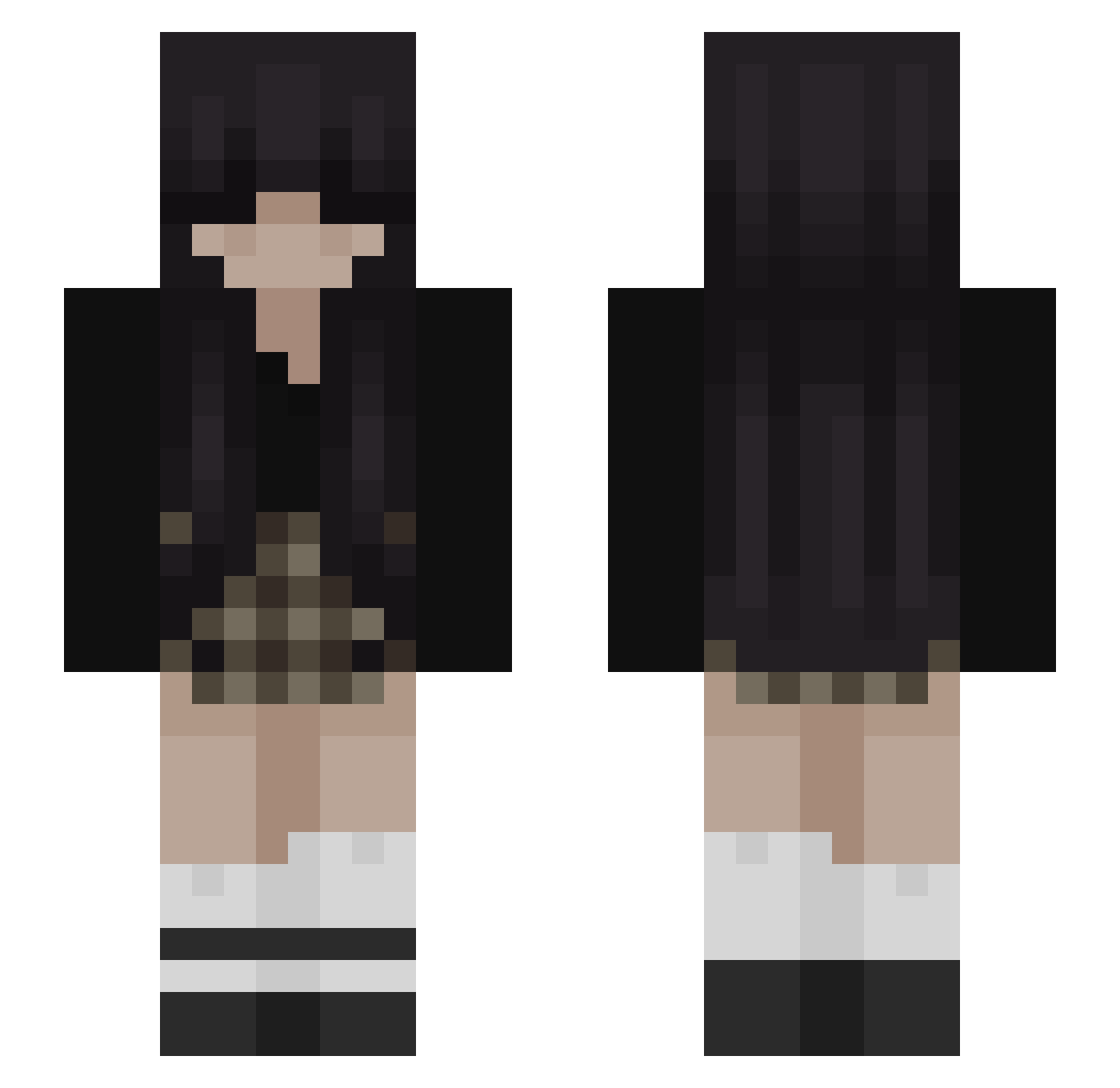 Chelsie Minecraft skin, front and back view