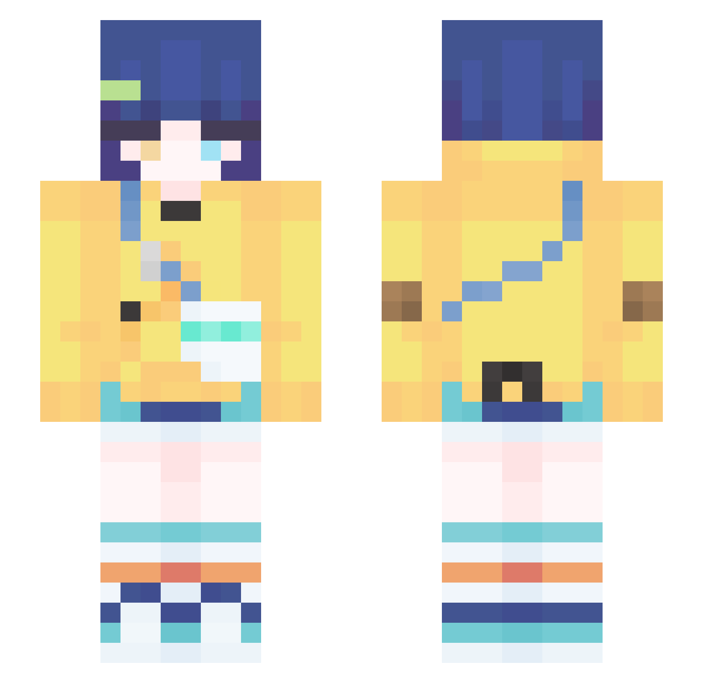 RENSAMUi Minecraft skin, front and back view