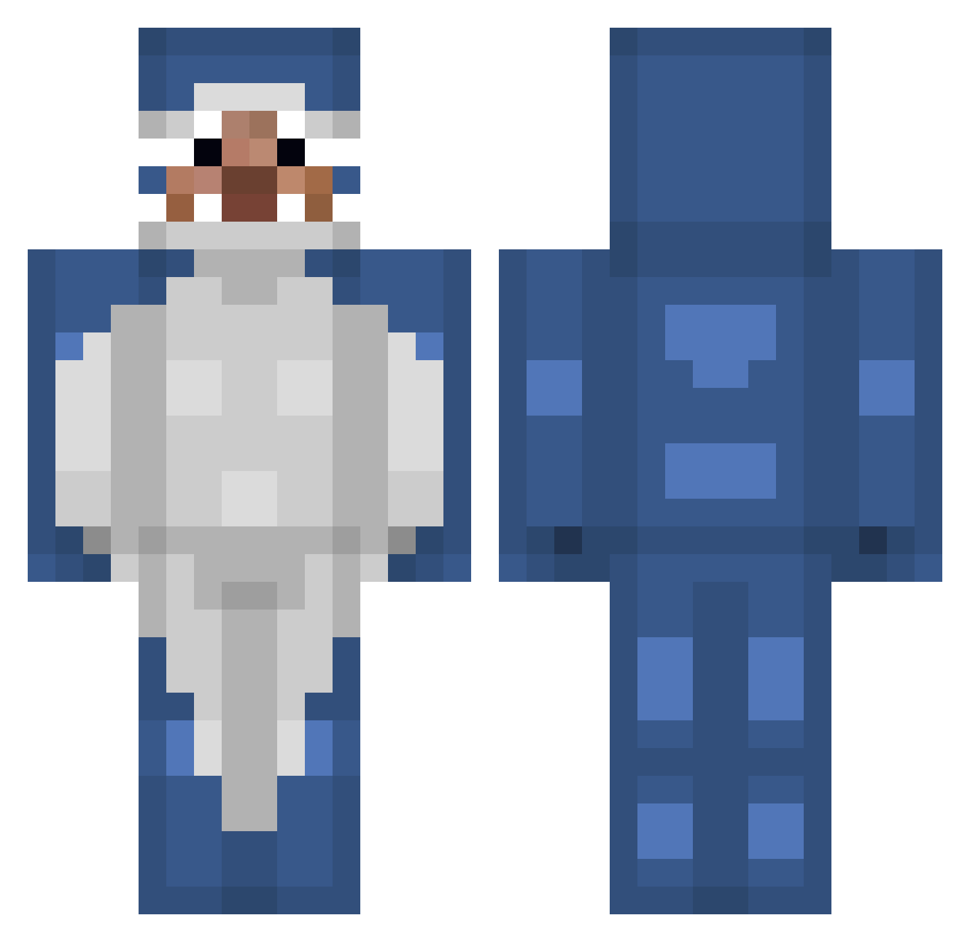 o_Bananchik Minecraft skin, front and back view
