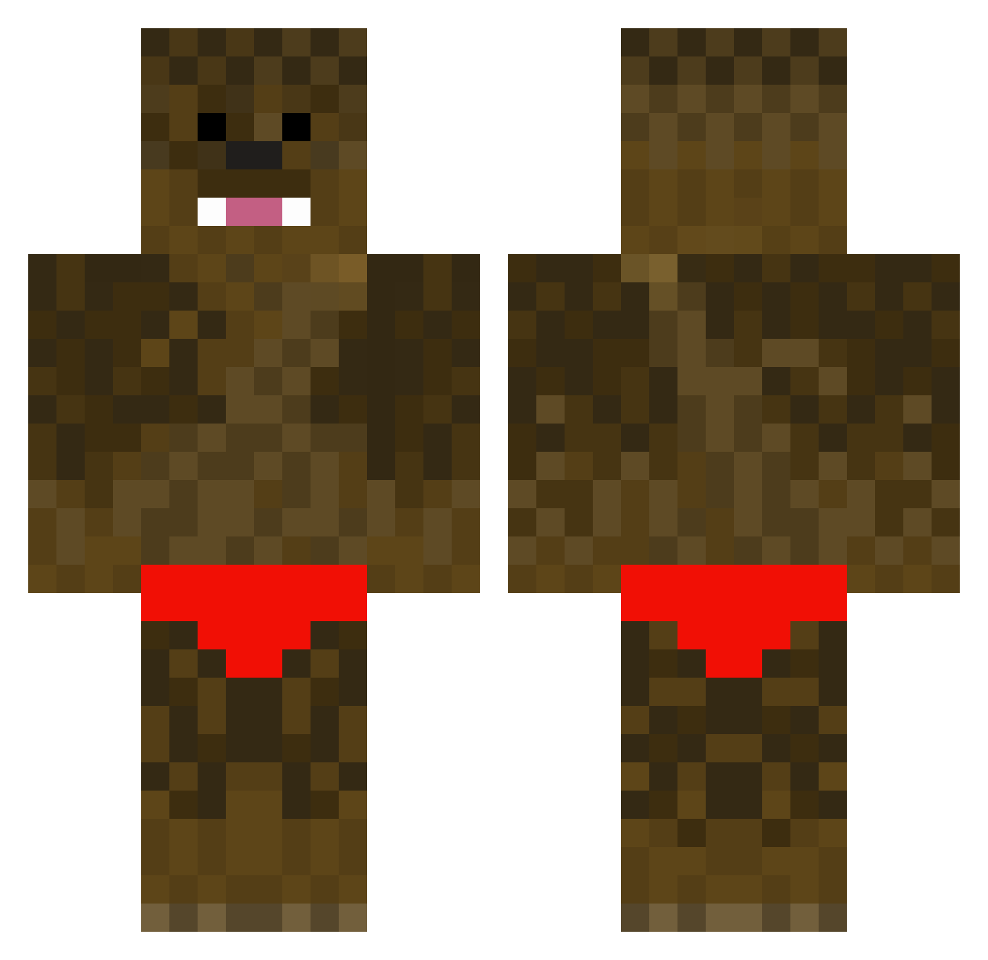 Fab_fabi14 Minecraft skin, front and back view