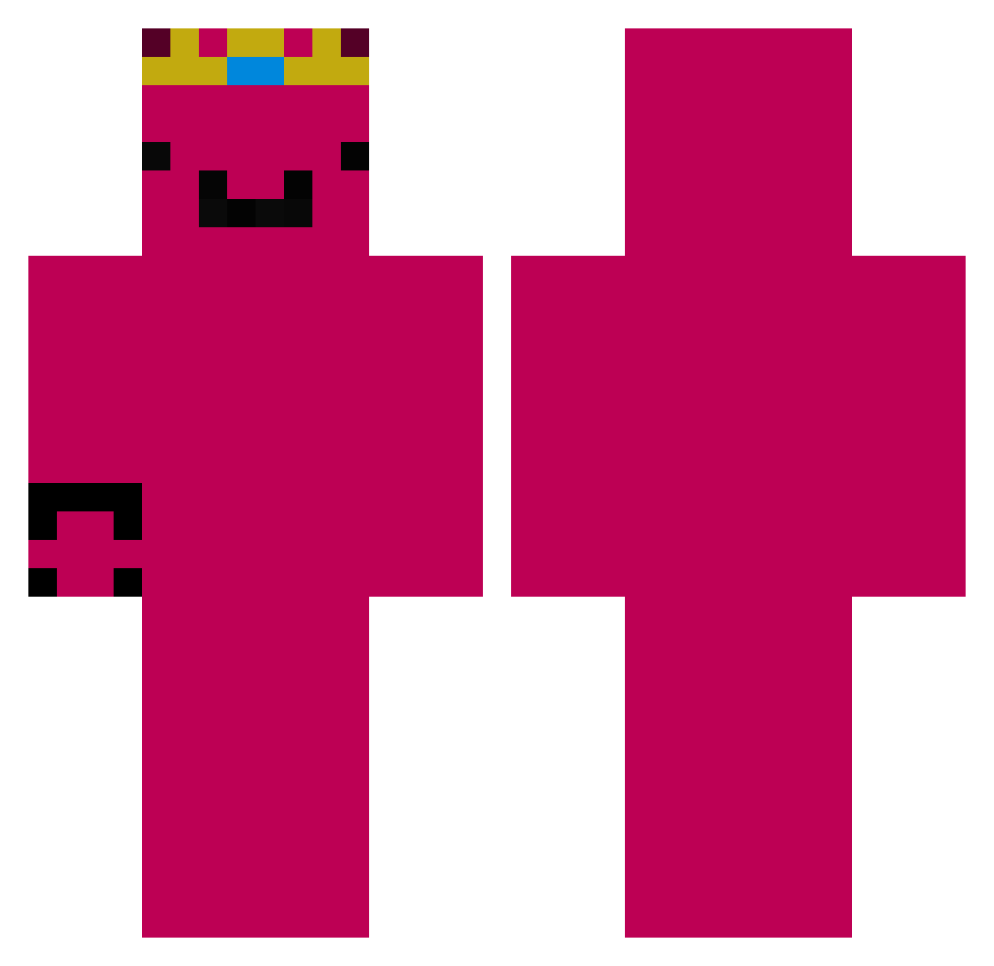 sleepyguykai Minecraft skin, front and back view