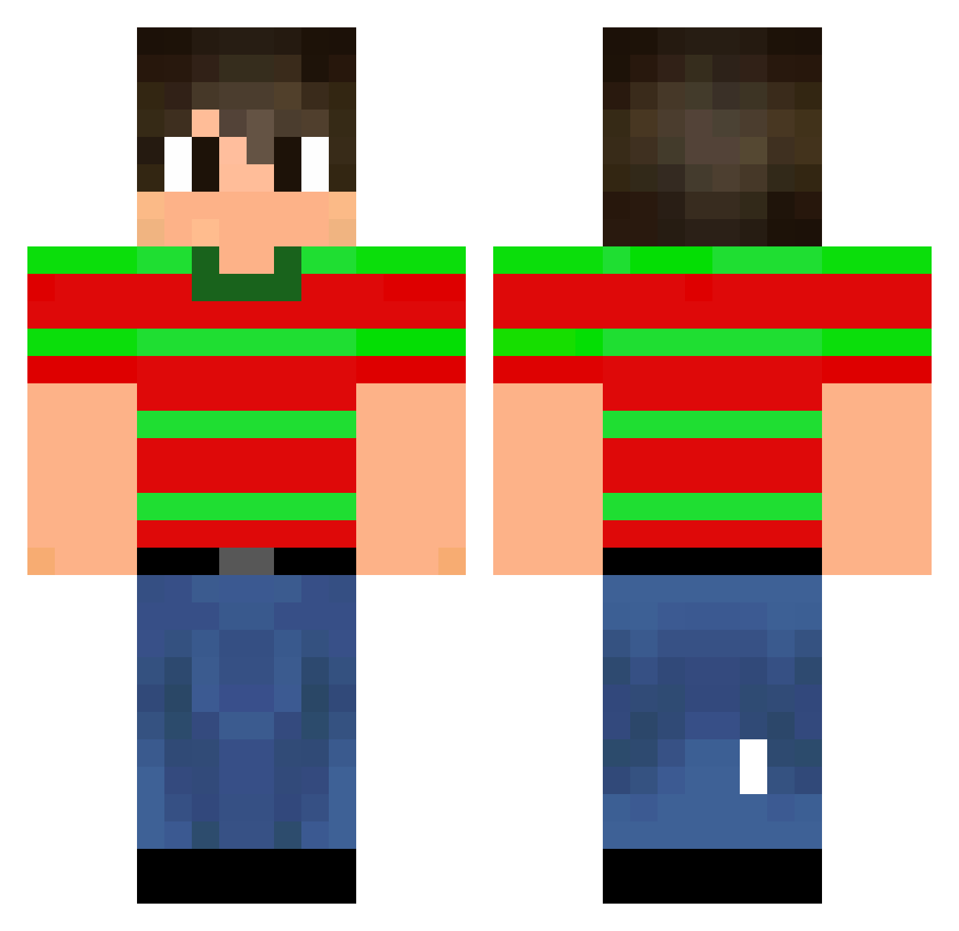 AleFrenk_53 Minecraft skin, front and back view