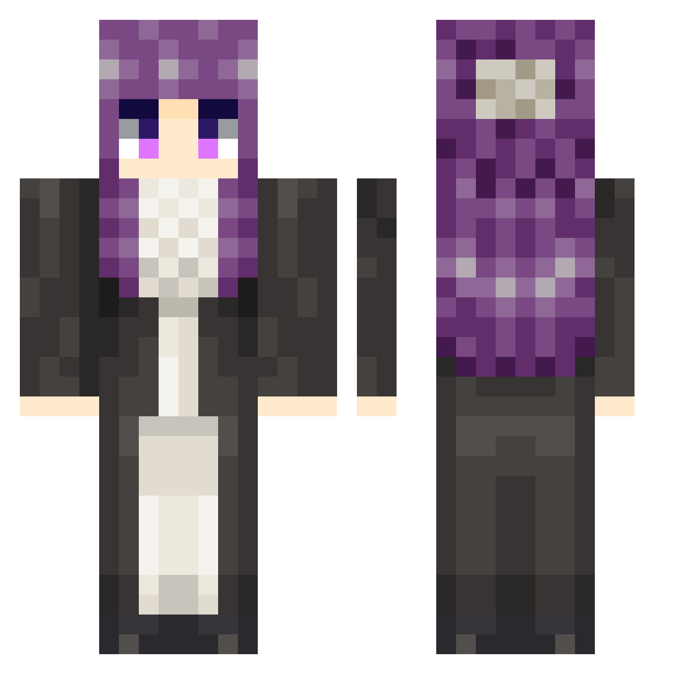 BaldNonce098 Minecraft skin, front and back view