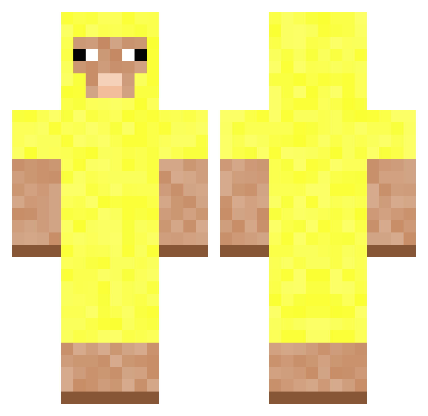aperal Minecraft skin, front and back view