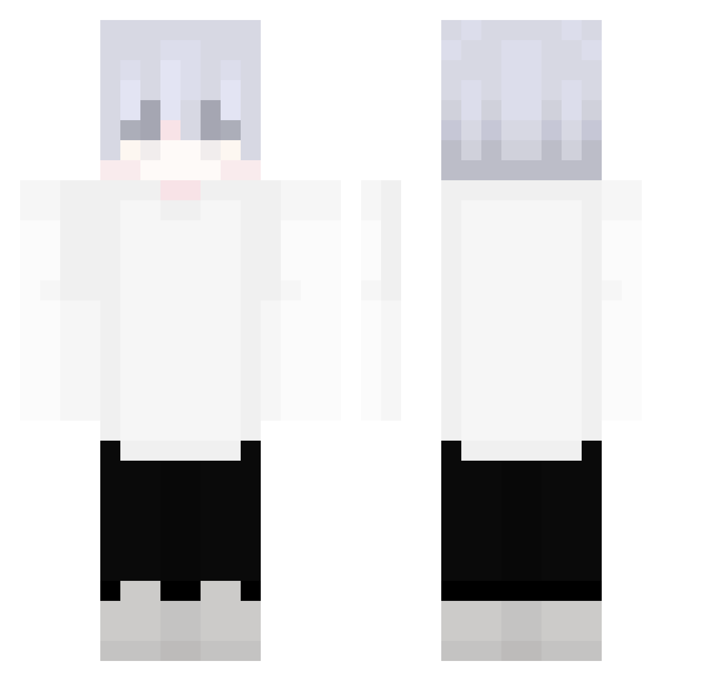 SHIXDDA Minecraft skin, front and back view