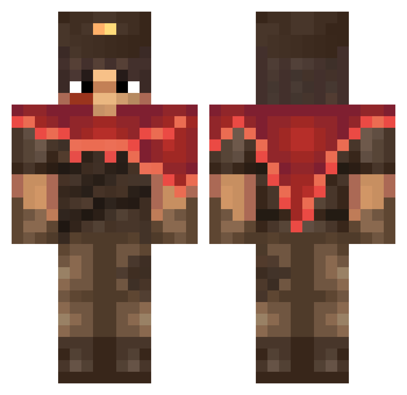 thmasg Minecraft skin, front and back view