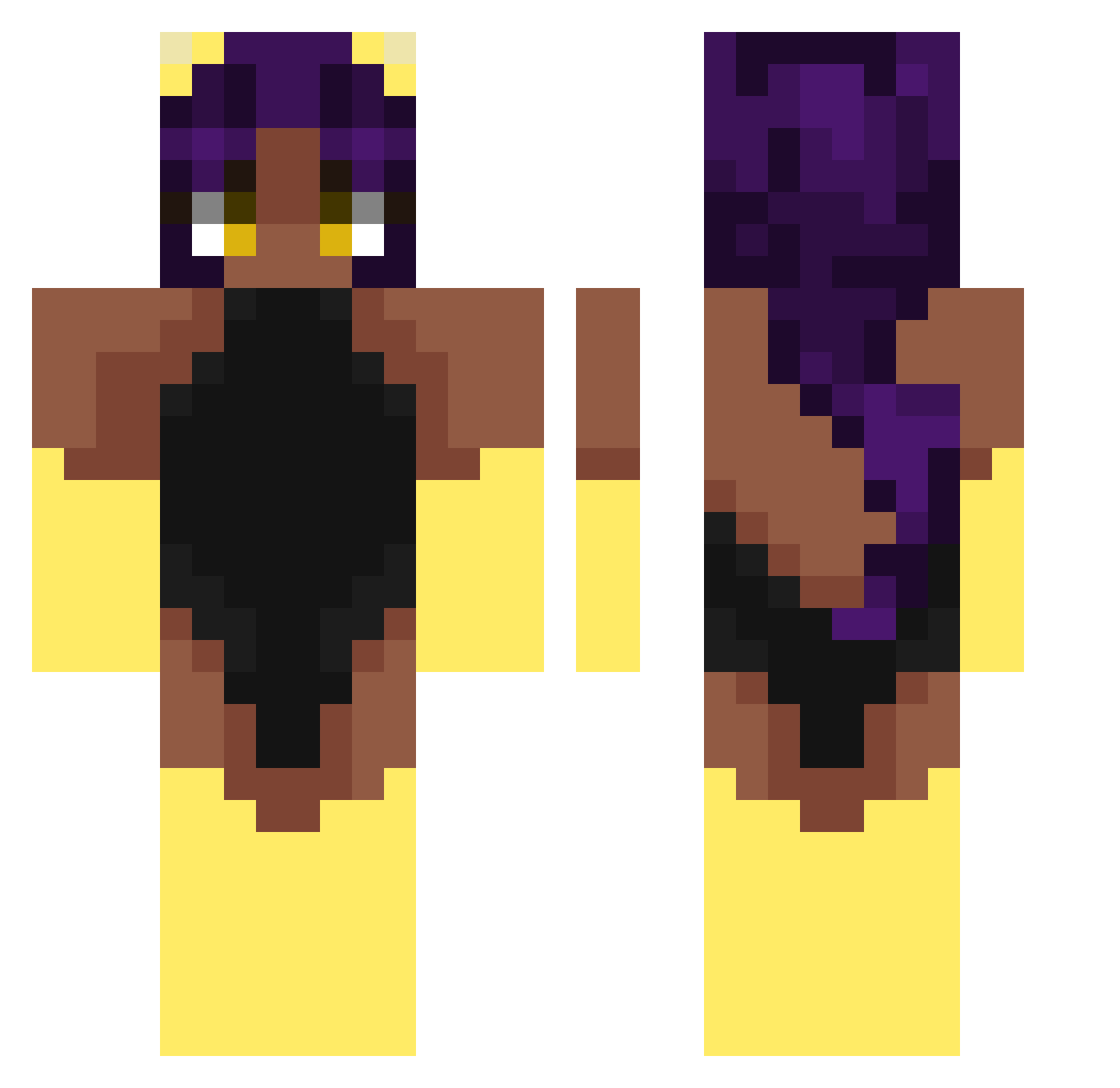 DaddyShamz Minecraft skin, front and back view