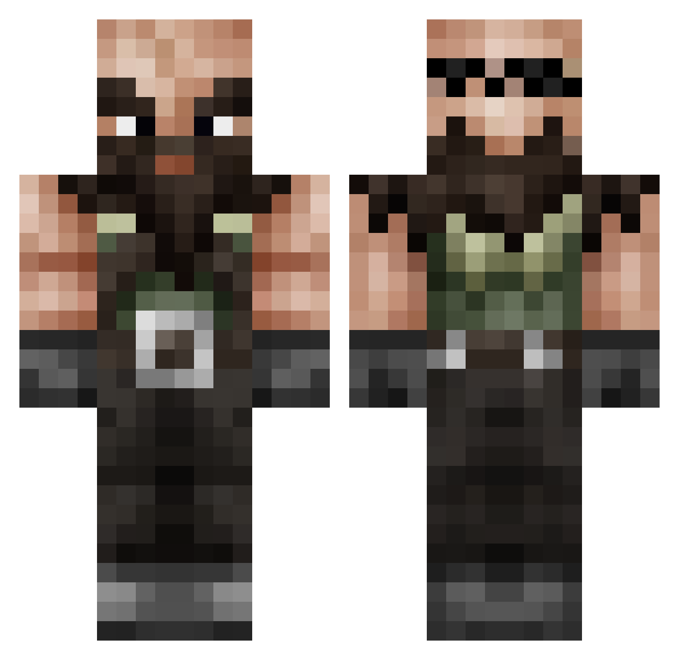 dadamcios Minecraft skin, front and back view
