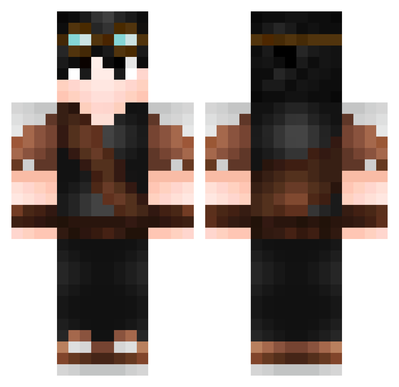 R0ckstar_ Minecraft skin, front and back view