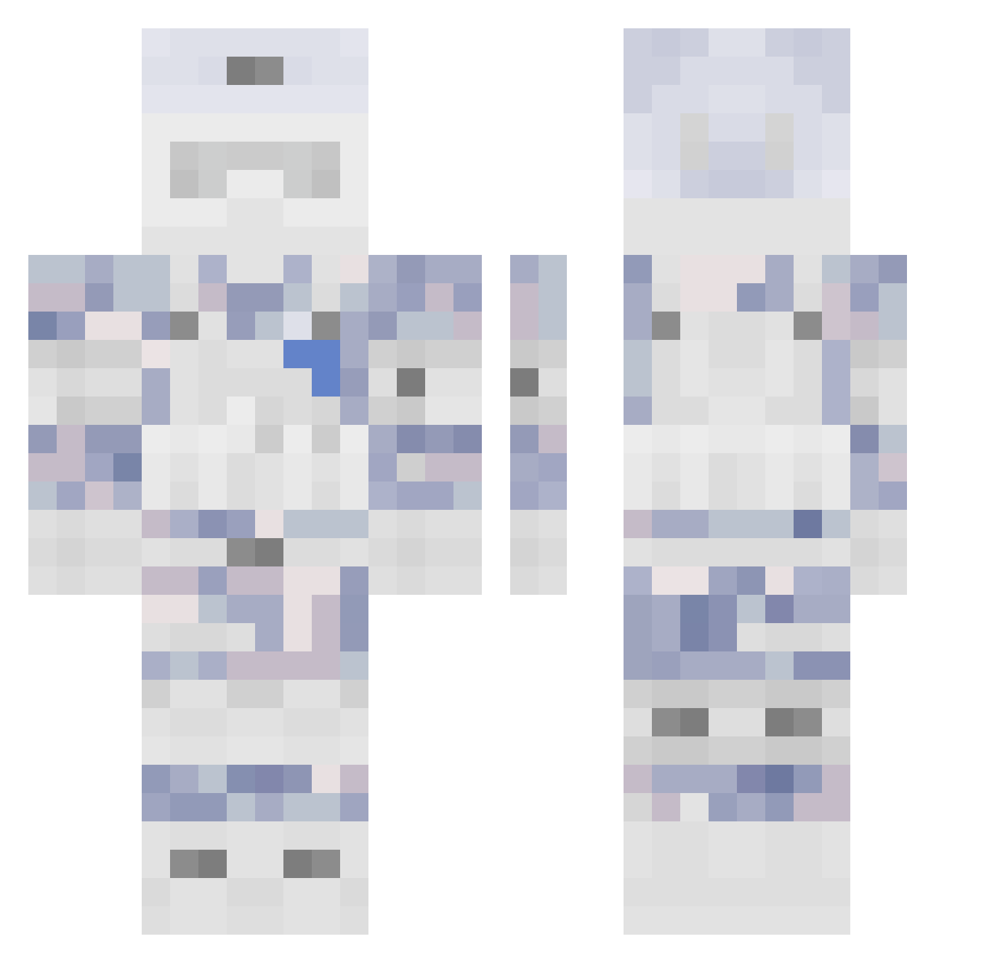 TigerInside Minecraft skin, front and back view