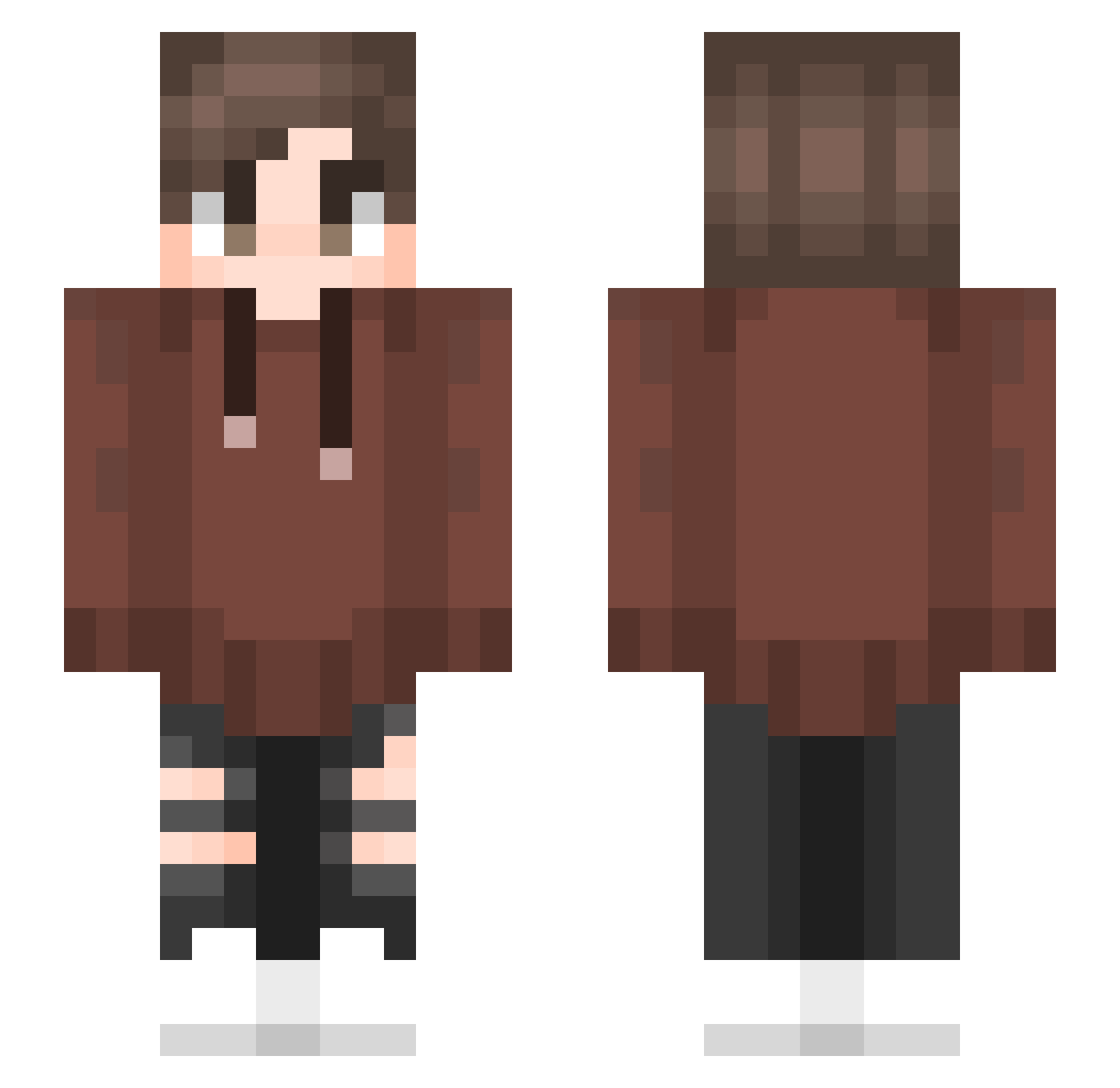 Dead_Roto Minecraft skin, front and back view