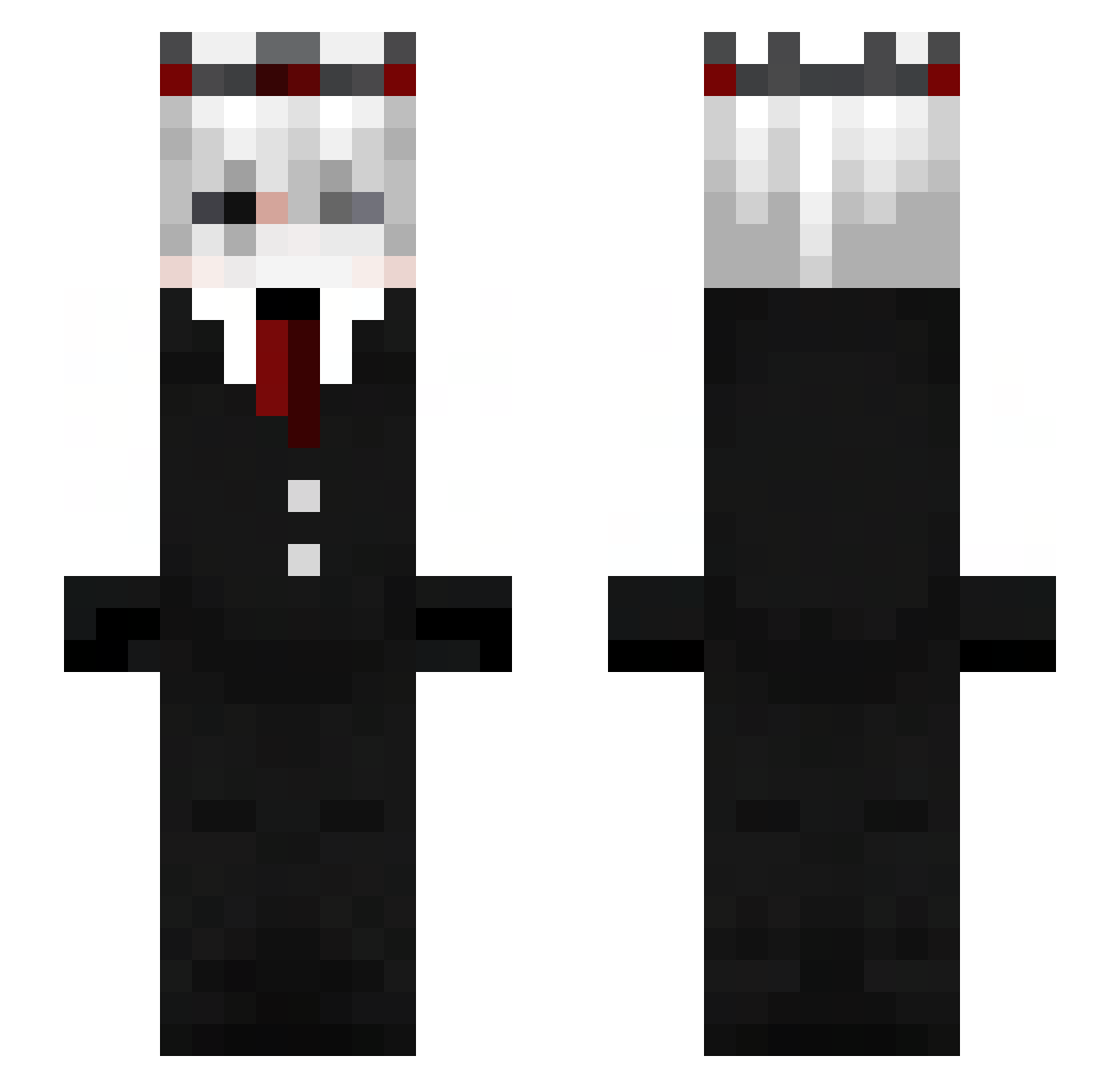 Lololowka_Dave Minecraft skin, front and back view