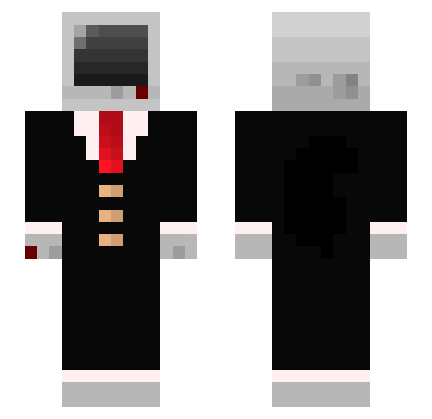 HeyIFound1Penny Minecraft skin, front and back view