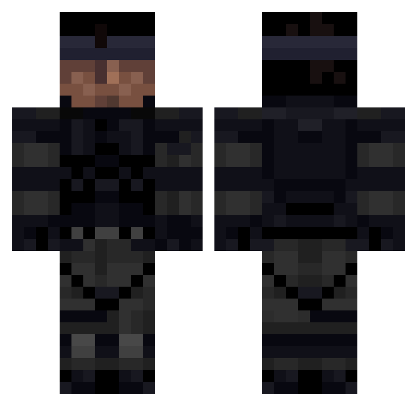 omenainisae Minecraft skin, front and back view
