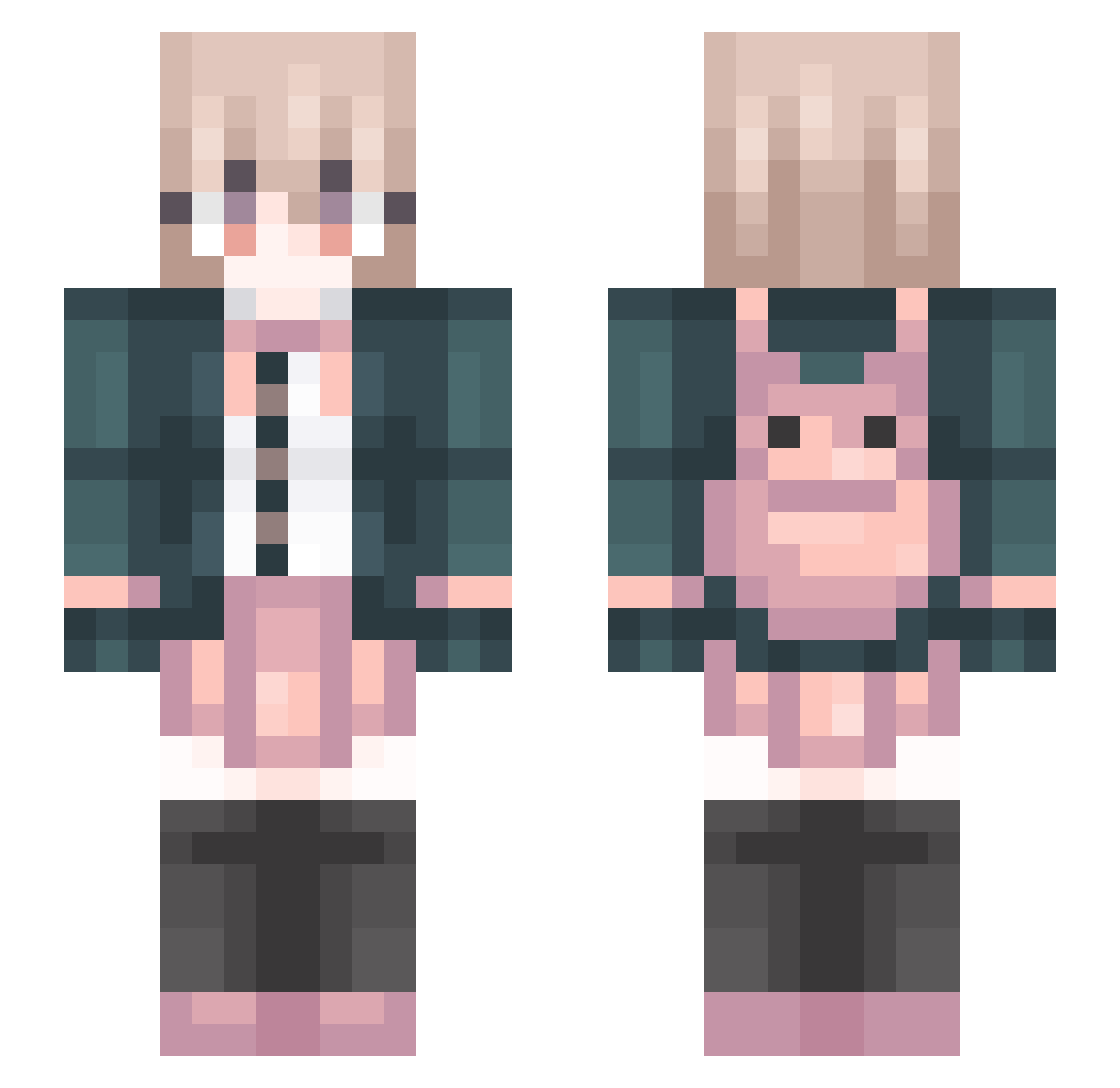 UF_0125 Minecraft skin, front and back view