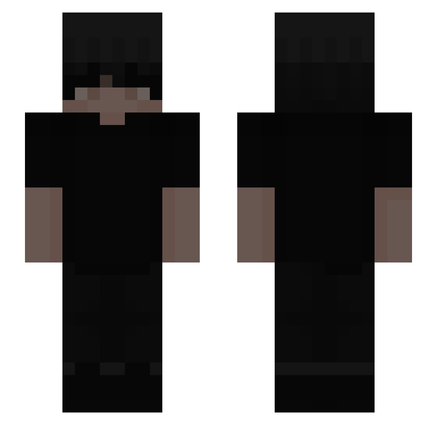 blvur Minecraft skin, front and back view