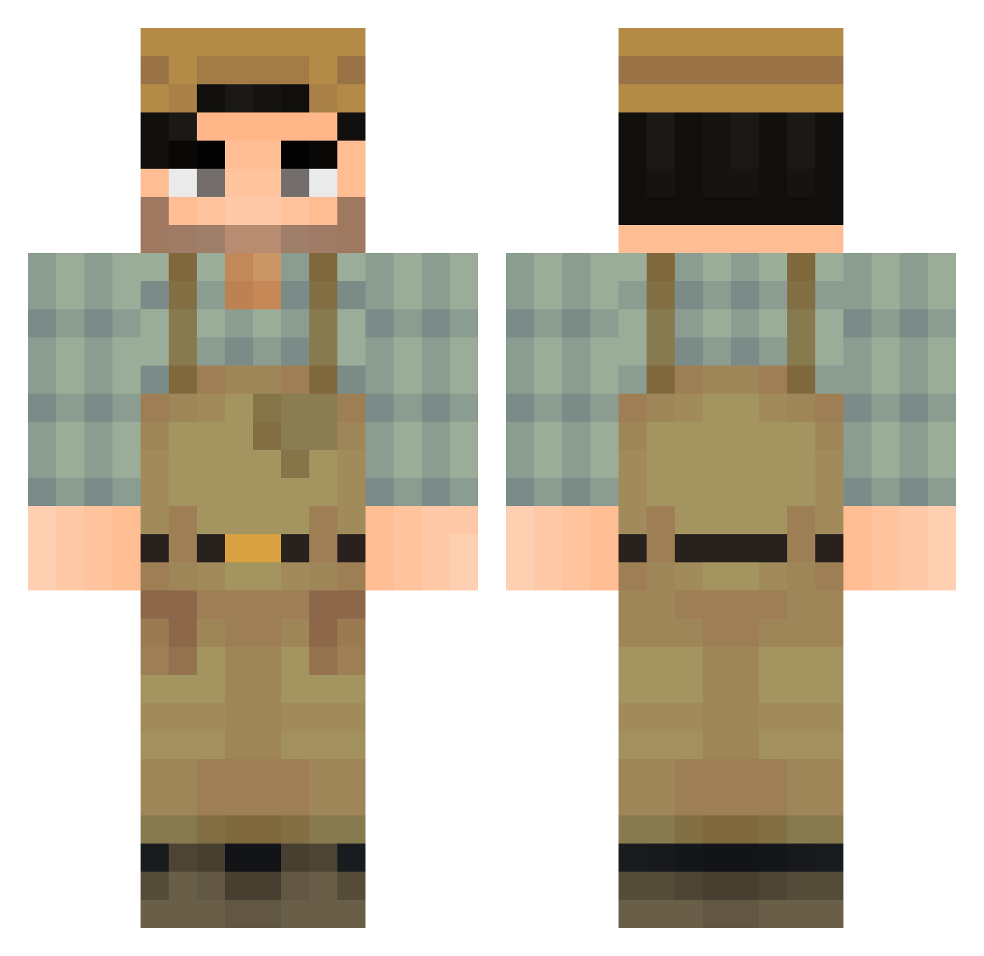 theyc Minecraft skin, front and back view