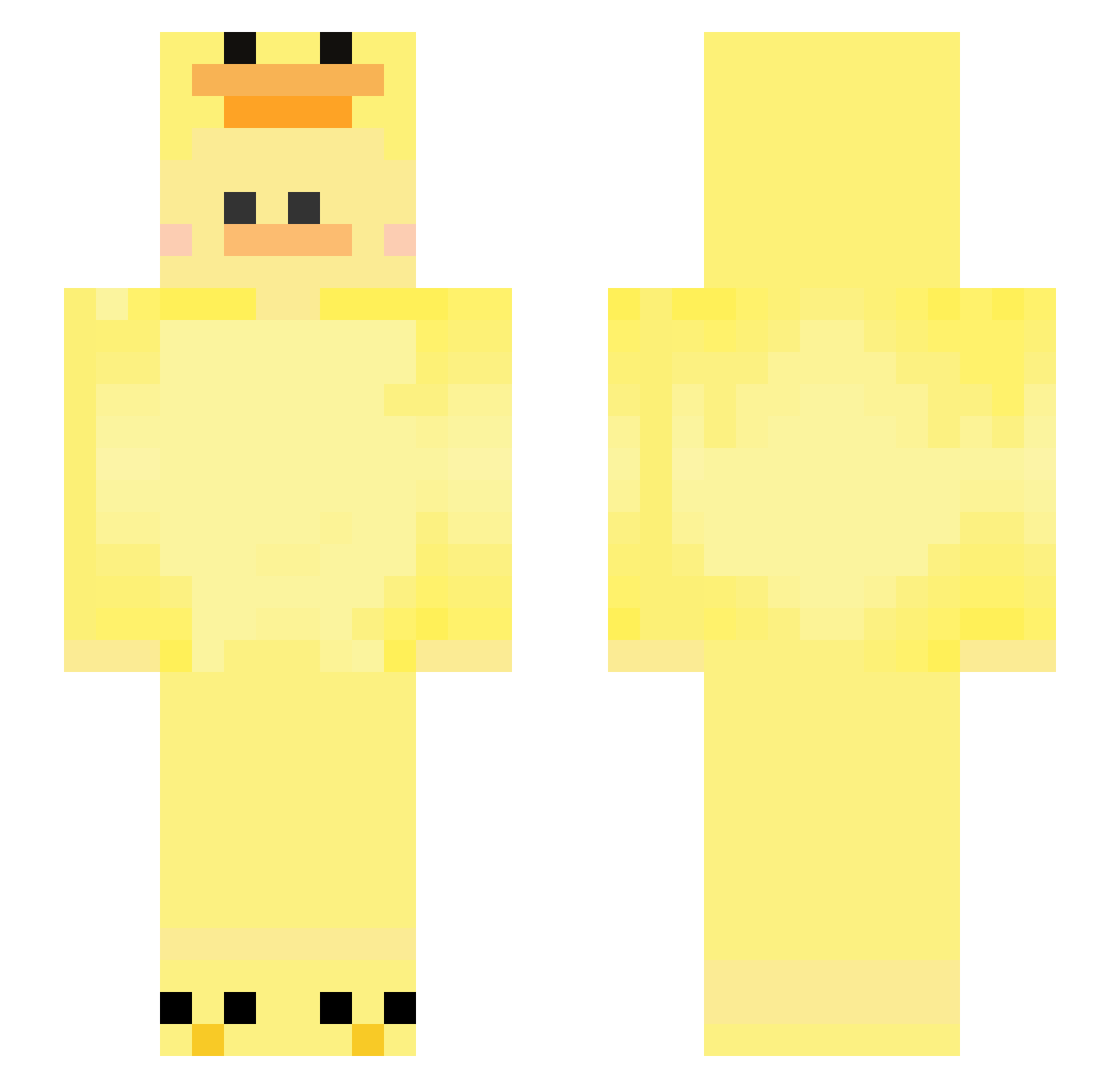 WarLegends Minecraft skin, front and back view