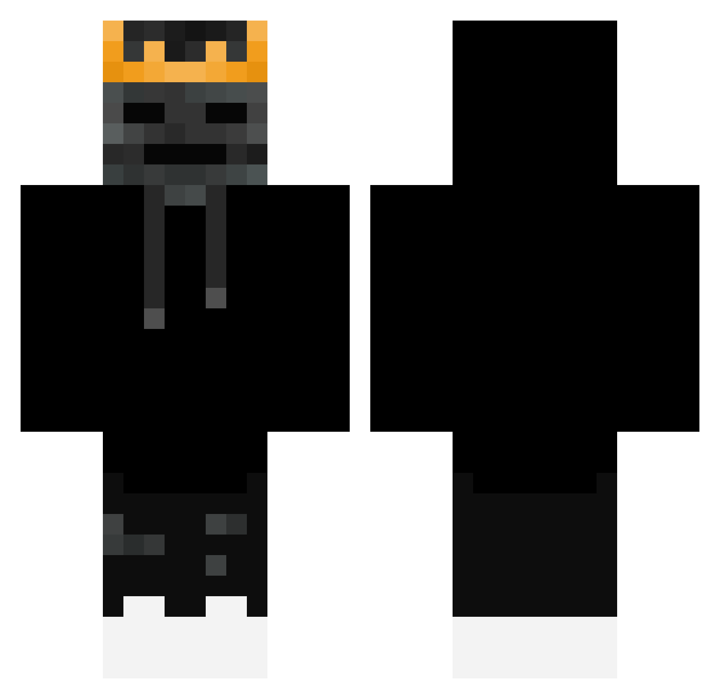 Tim418 Minecraft skin, front and back view