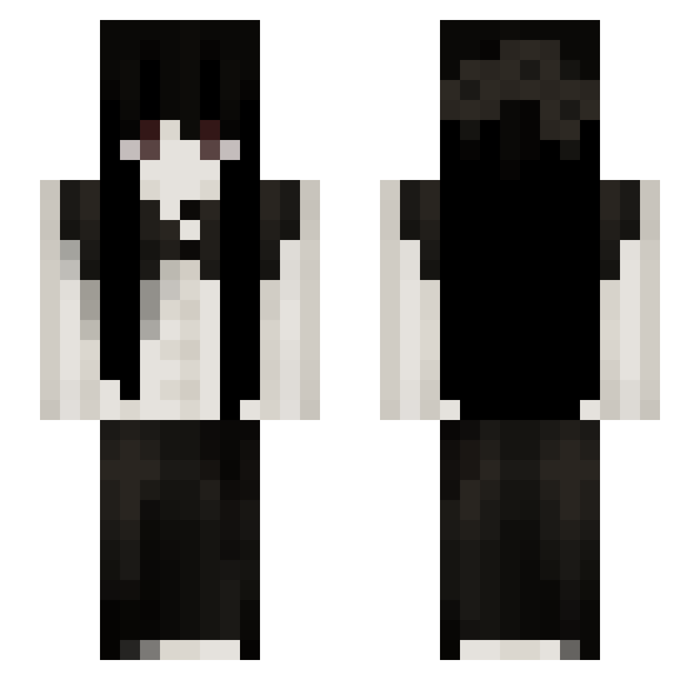 Chrysalises Minecraft skin, front and back view