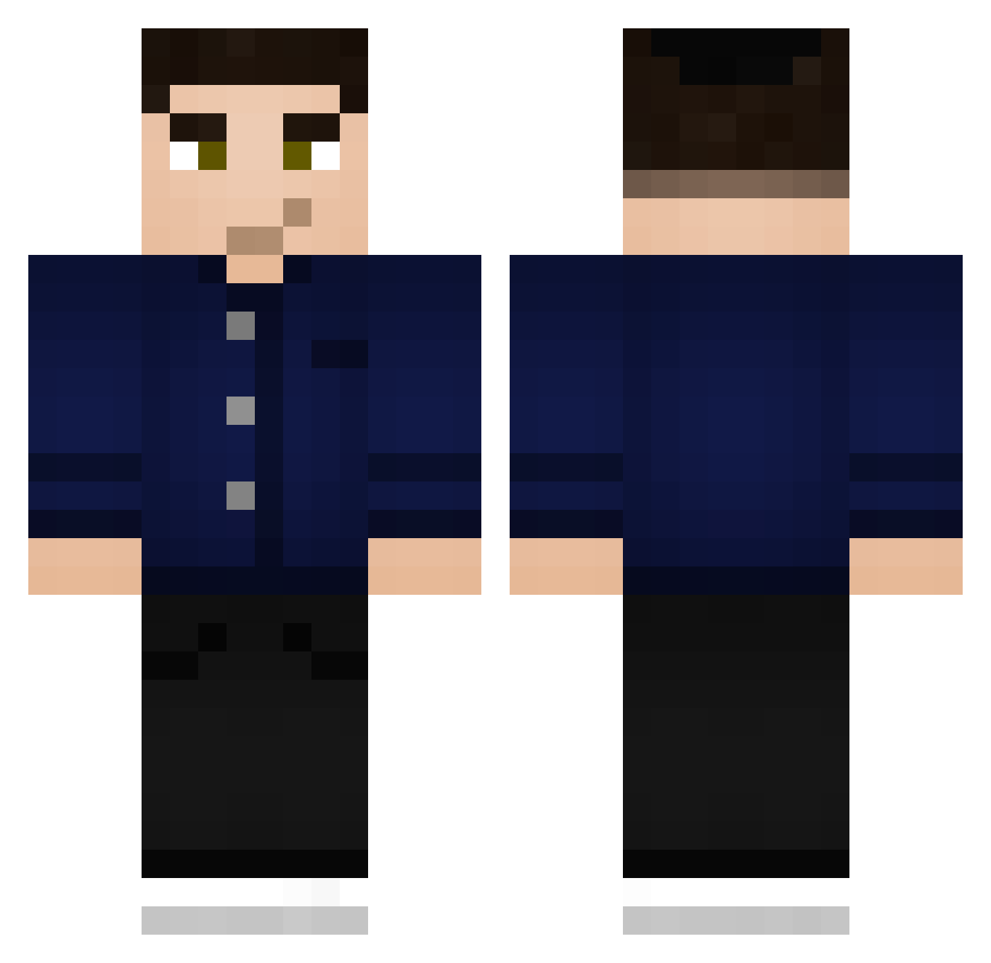 PrinceOMartyrs Minecraft skin, front and back view