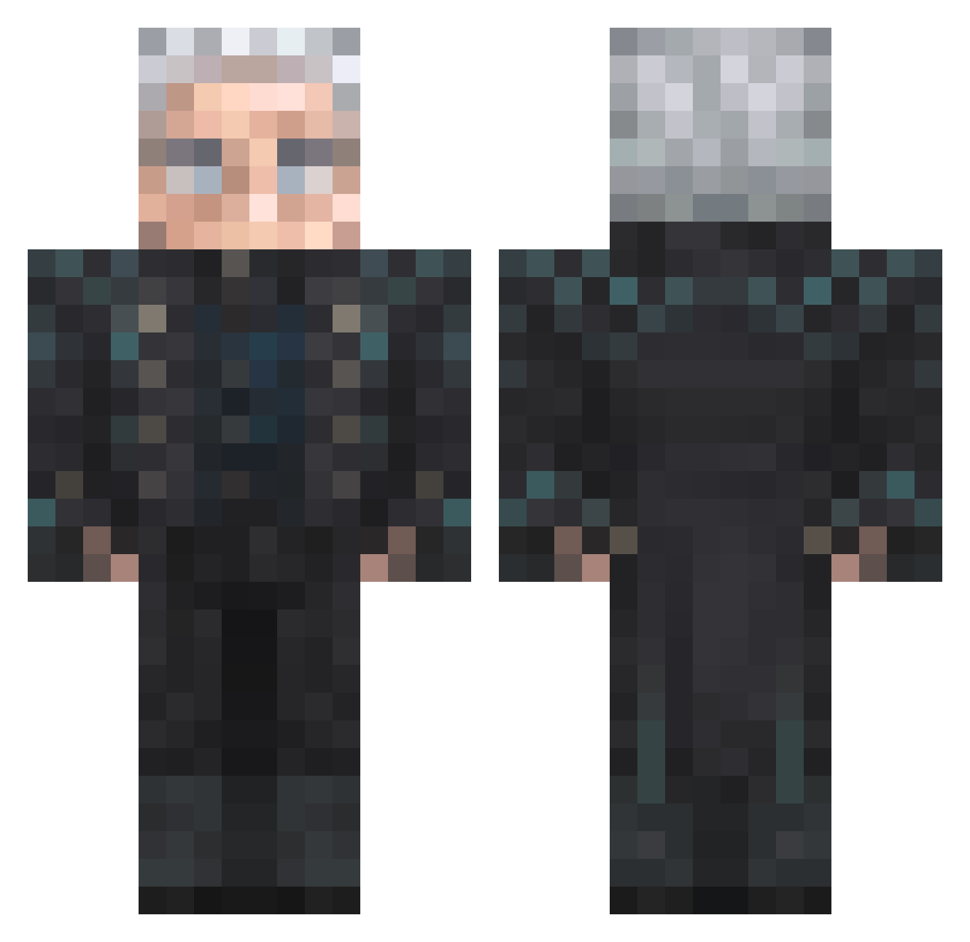 vypex08 Minecraft skin, front and back view