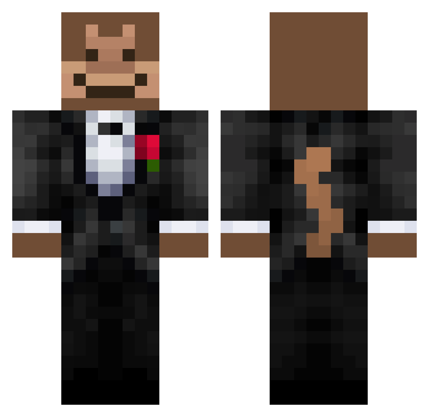 Wauch Minecraft skin, front and back view