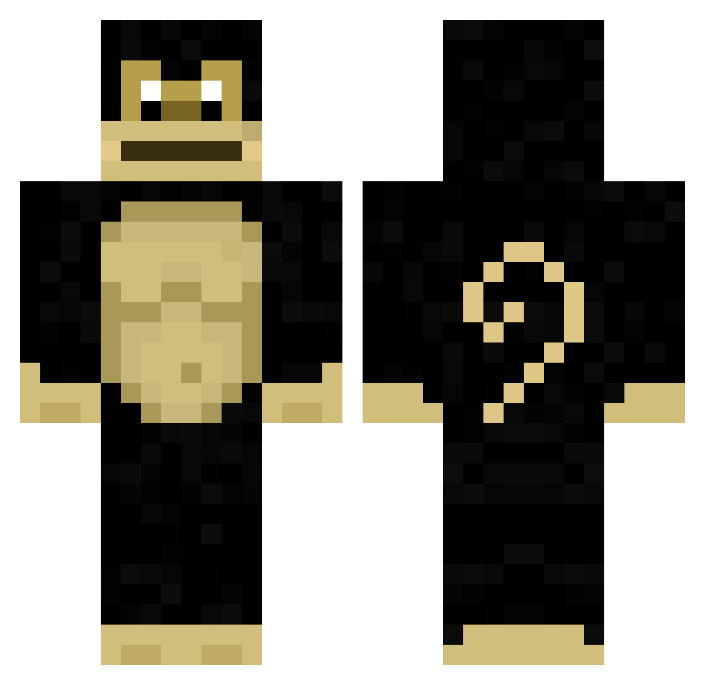 04F Minecraft skin, front and back view