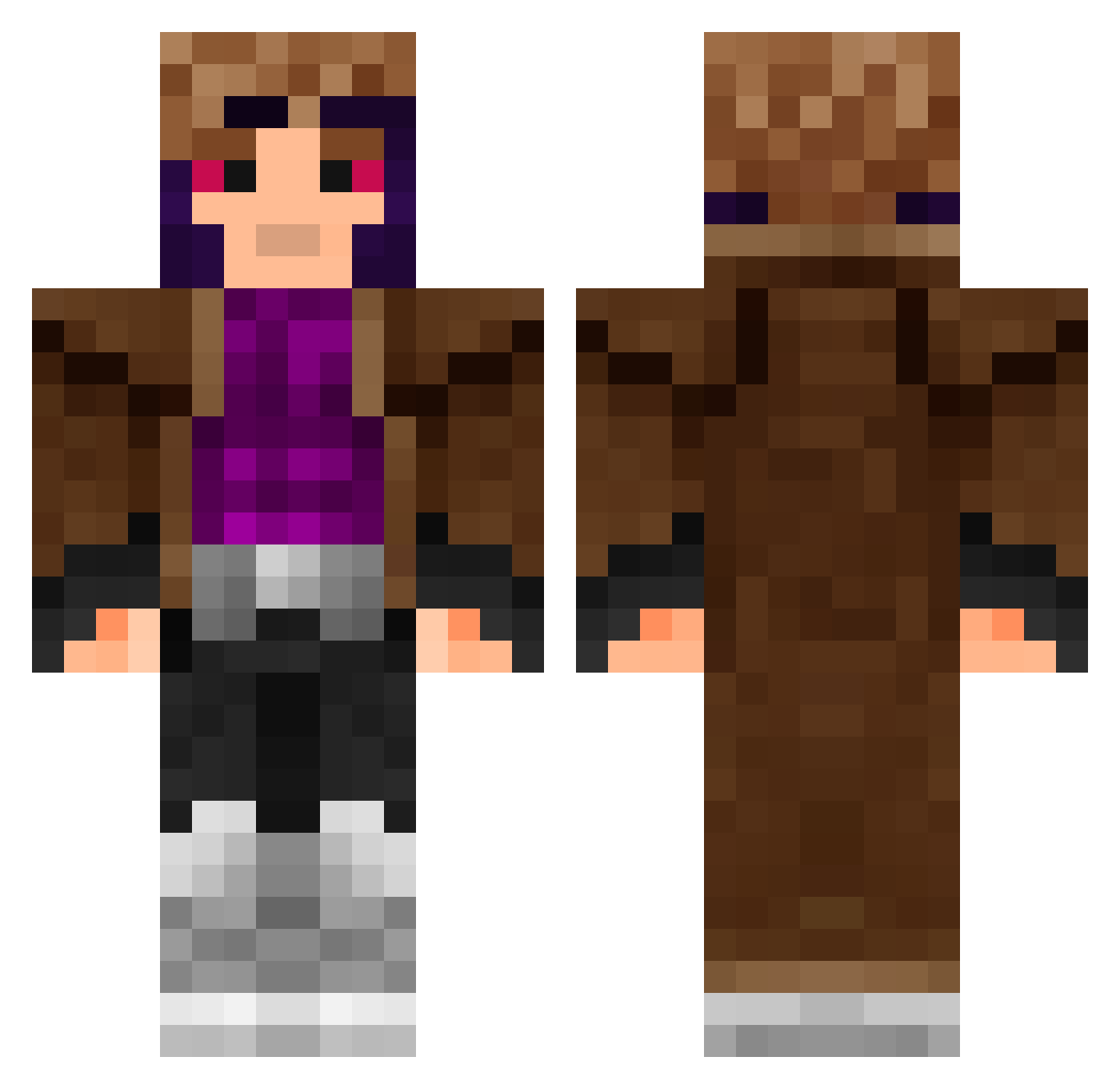 ryxn7d Minecraft skin, front and back view