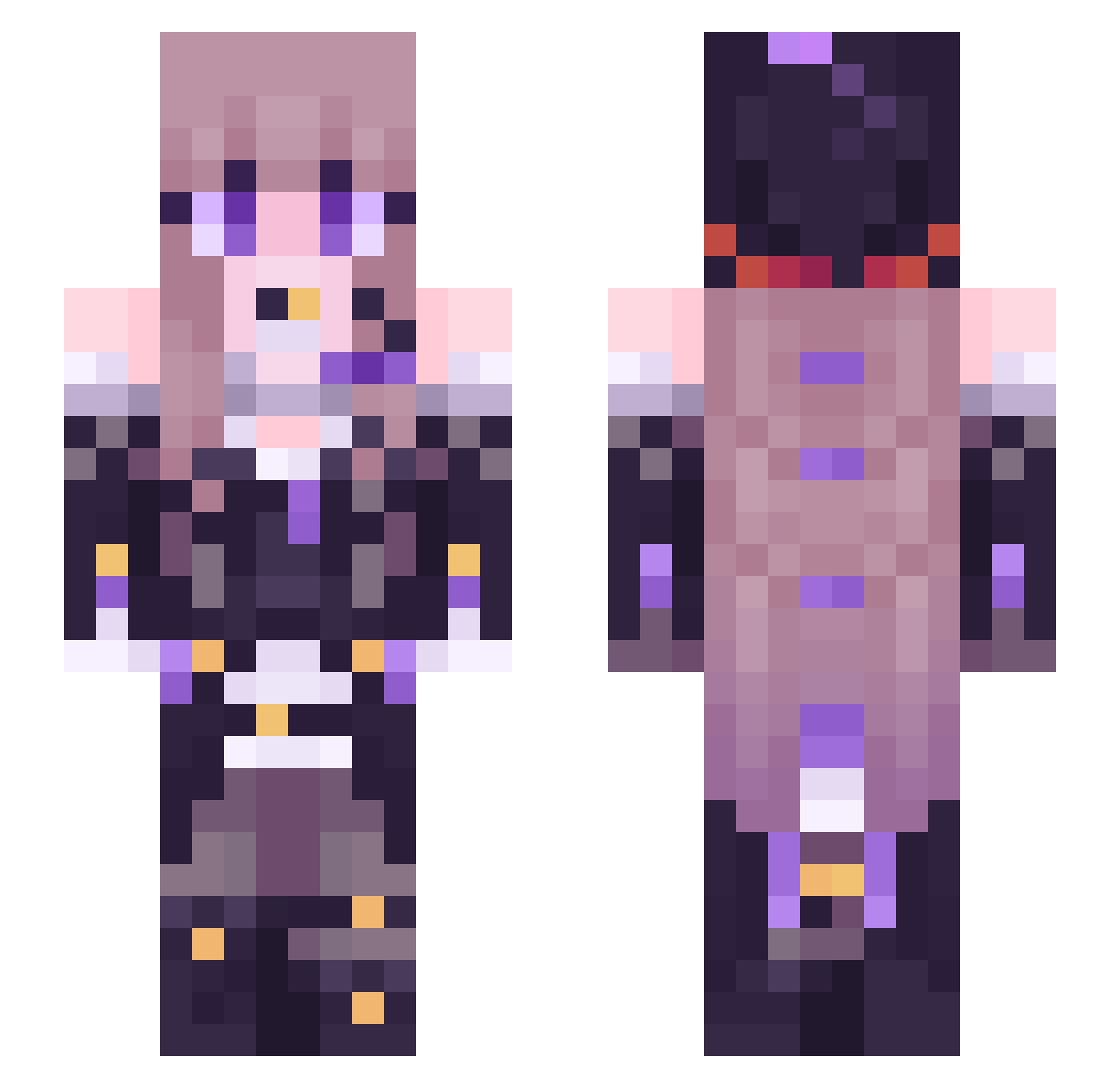 withloveizzy_x Minecraft skin, front and back view