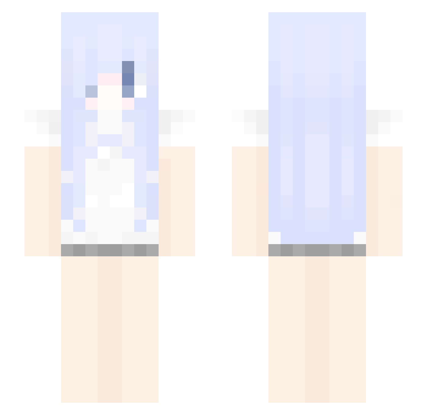 Zeoba_17 Minecraft skin, front and back view