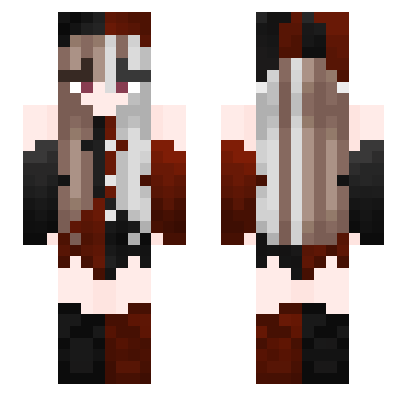 VianneyDrew Minecraft skin, front and back view