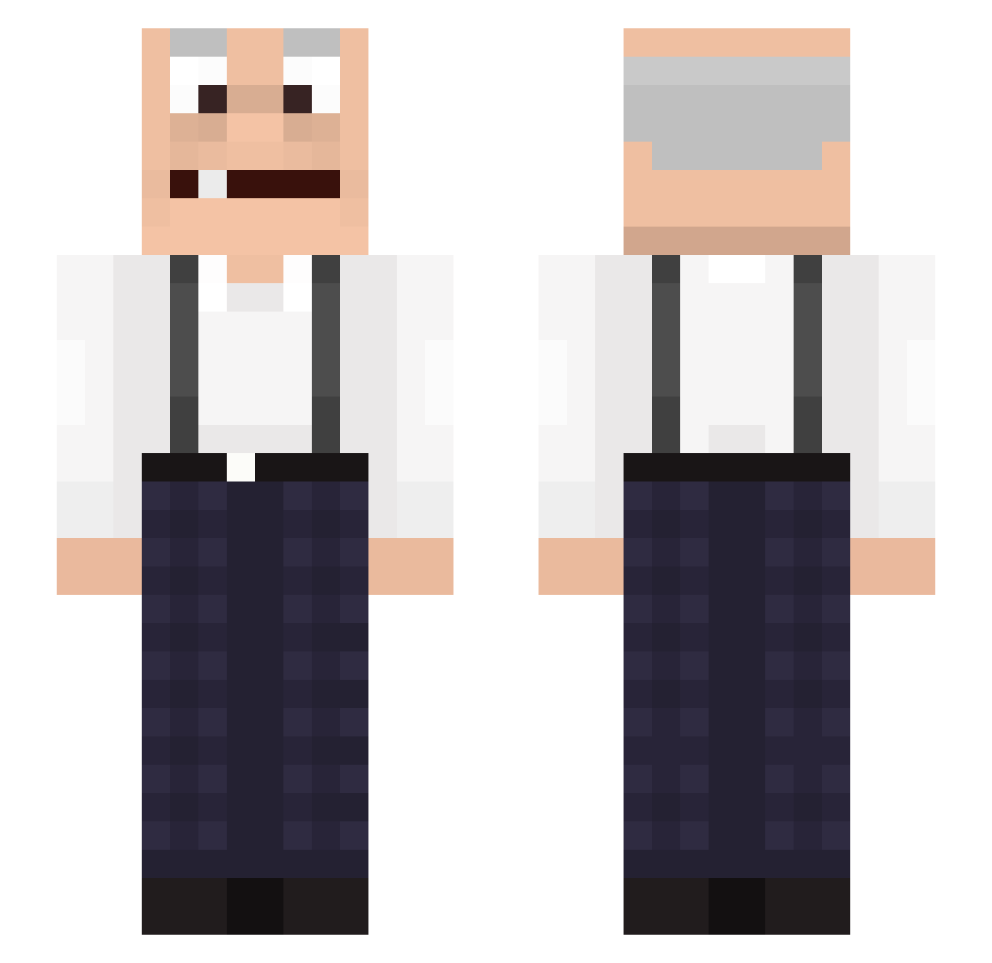 disfellowship Minecraft skin, front and back view