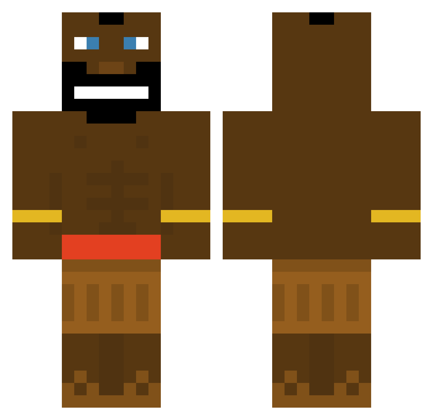 Rasmus1220 Minecraft skin, front and back view