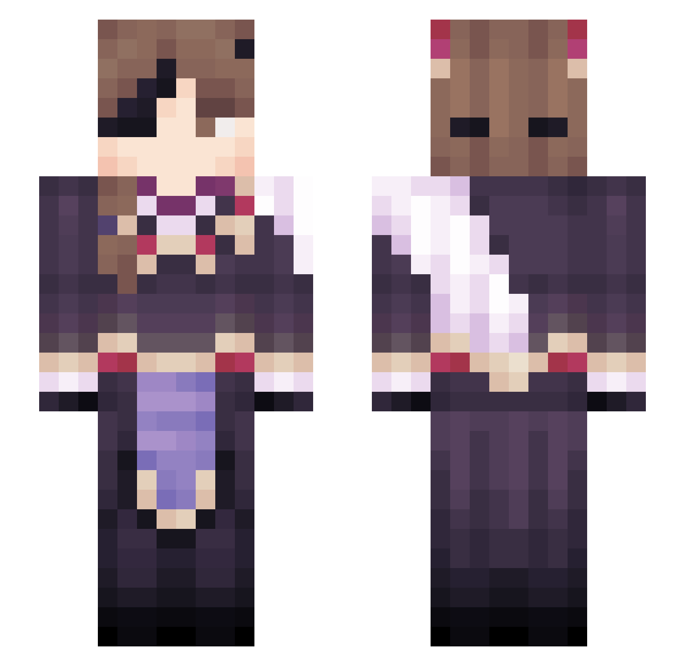 BlackDiamond994 Minecraft skin, front and back view