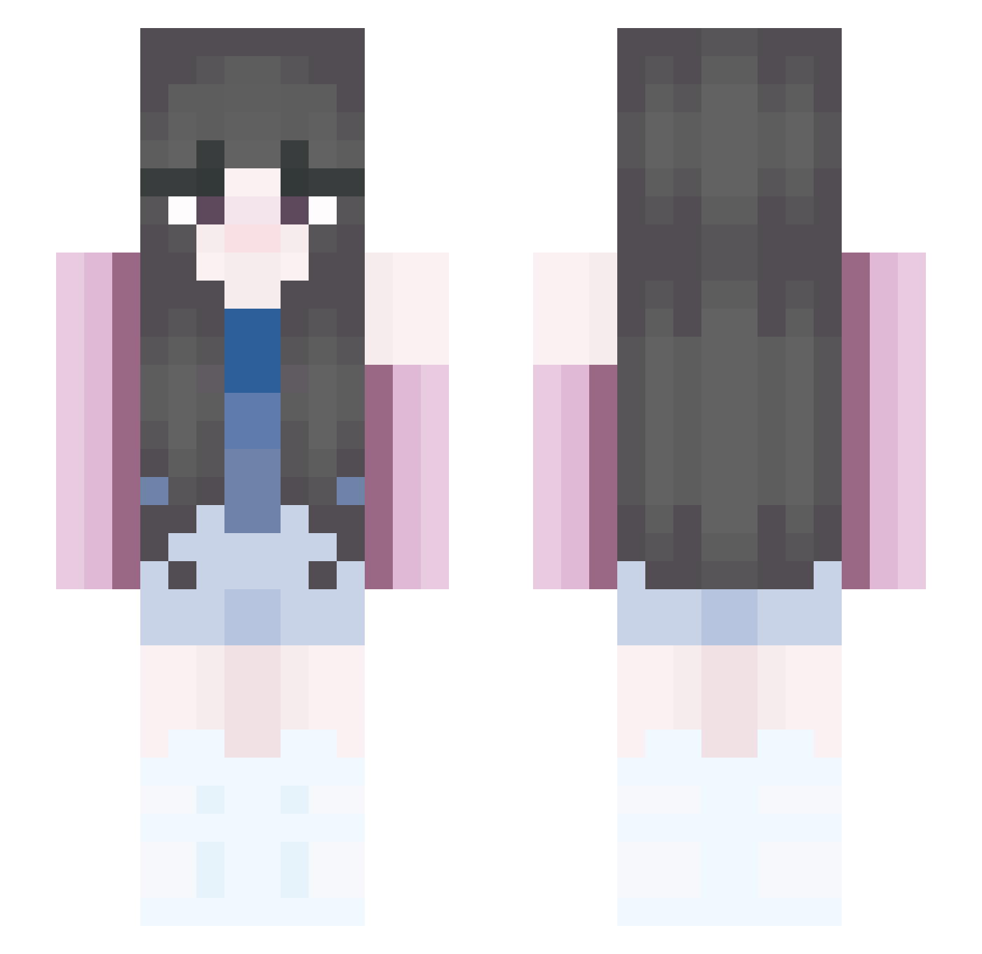 real_hades Minecraft skin, front and back view