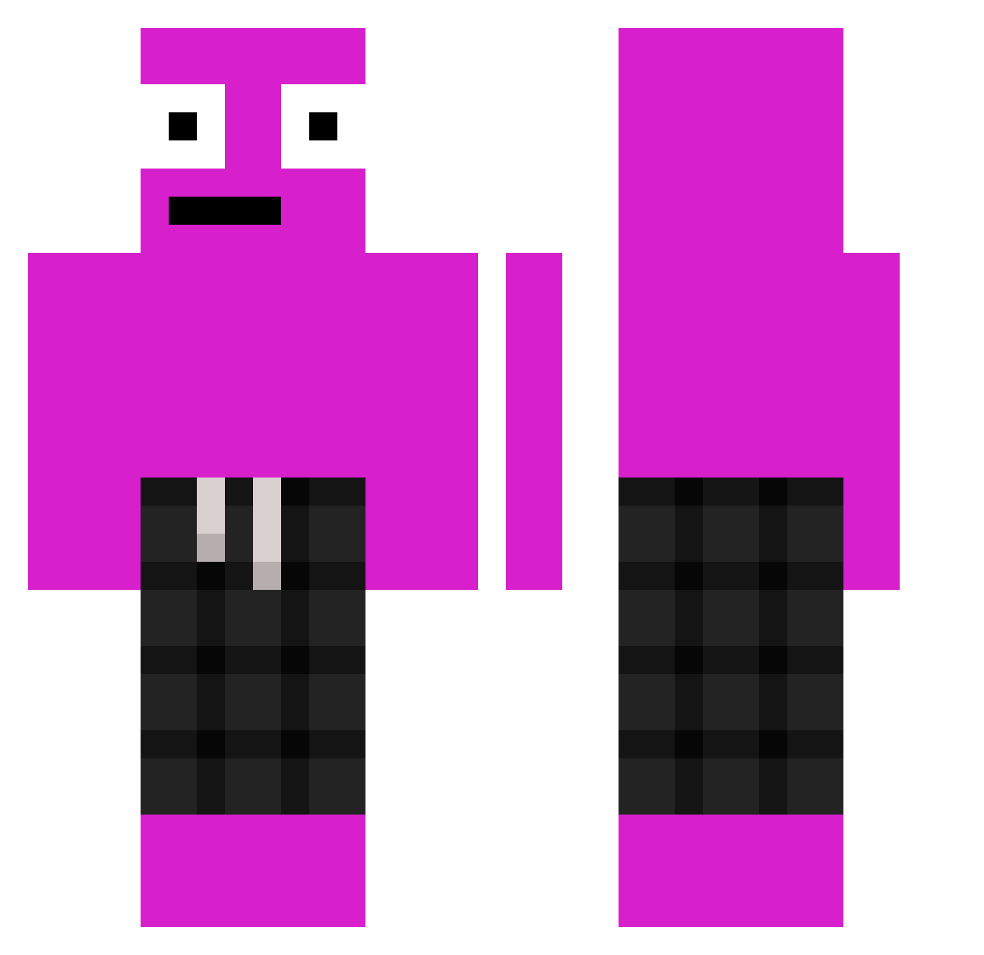ThePurpleMan627 Minecraft skin, front and back view