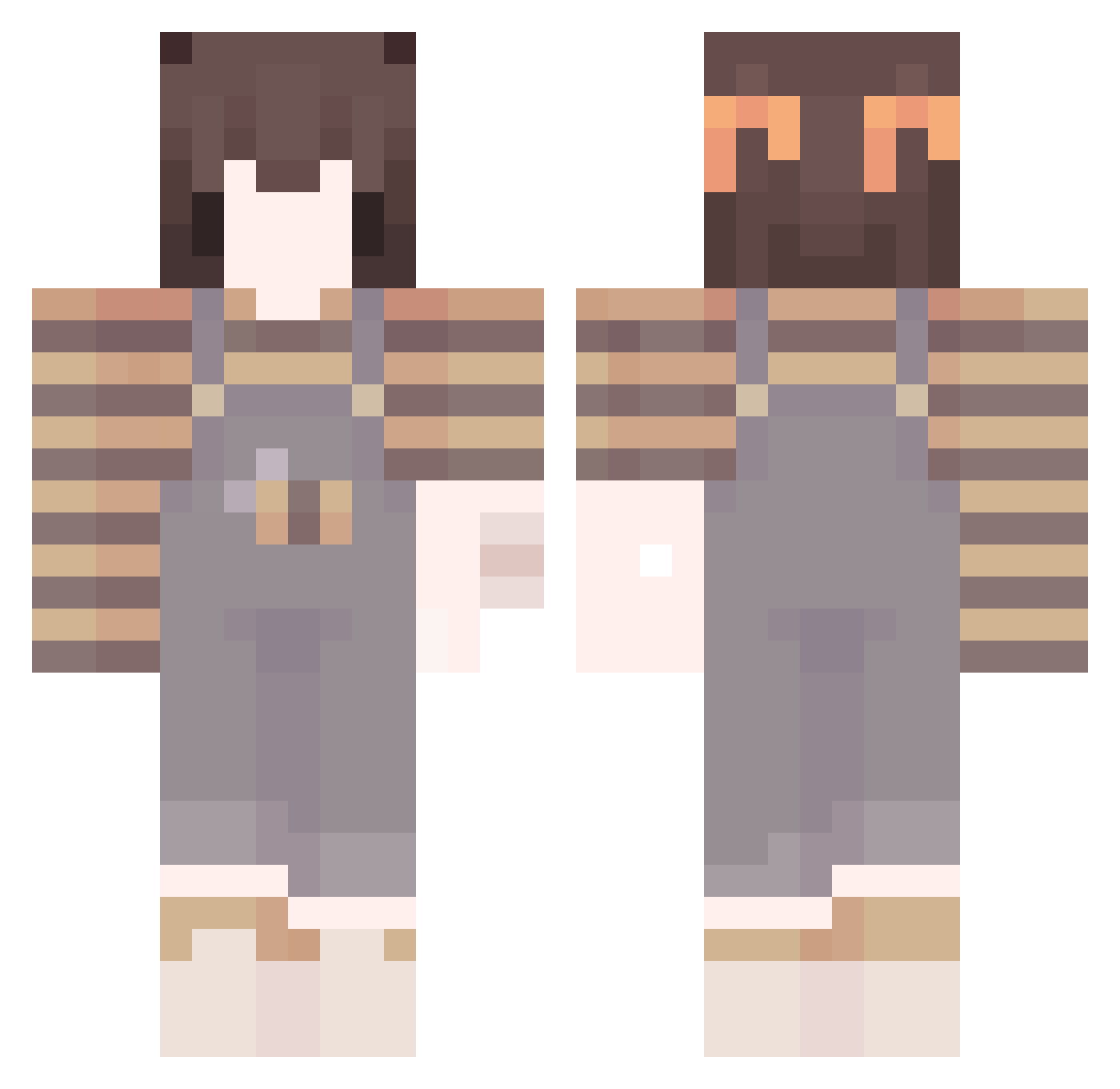 yEco Minecraft skin, front and back view