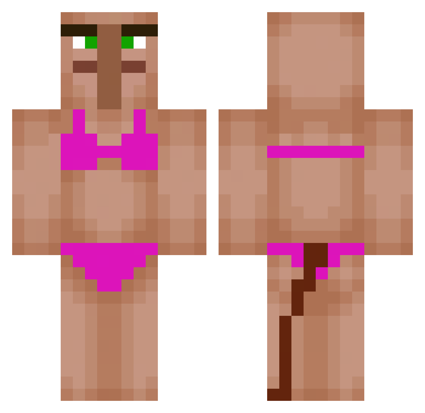 Vekis Minecraft skin, front and back view