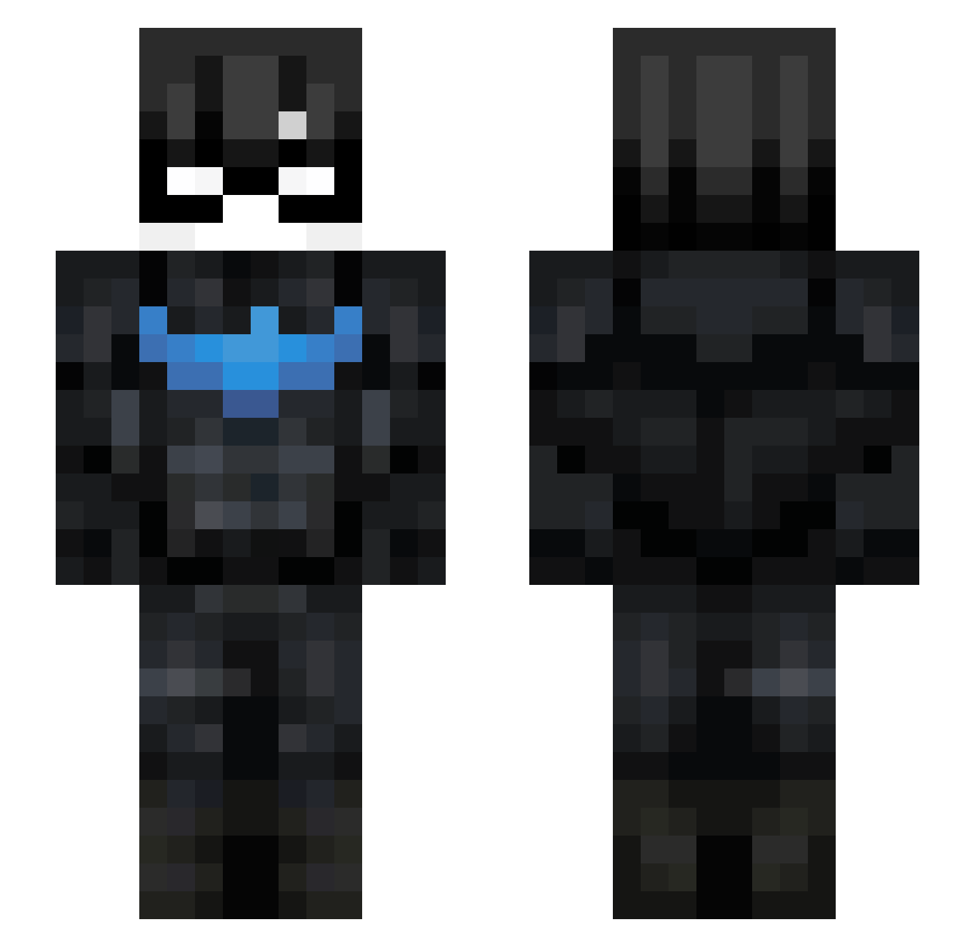 AOKOF Minecraft skin, front and back view