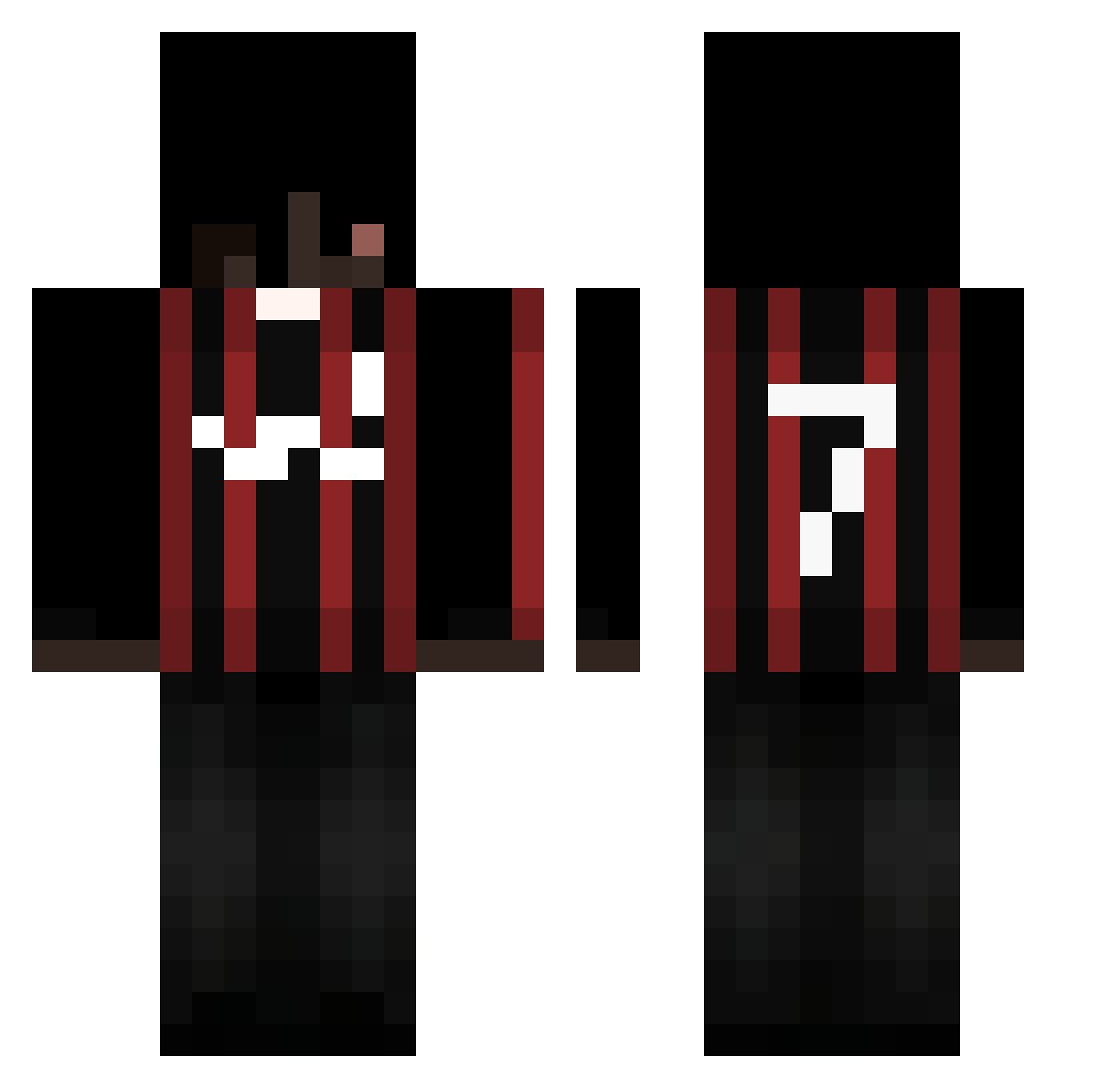 zsplashx Minecraft skin, front and back view
